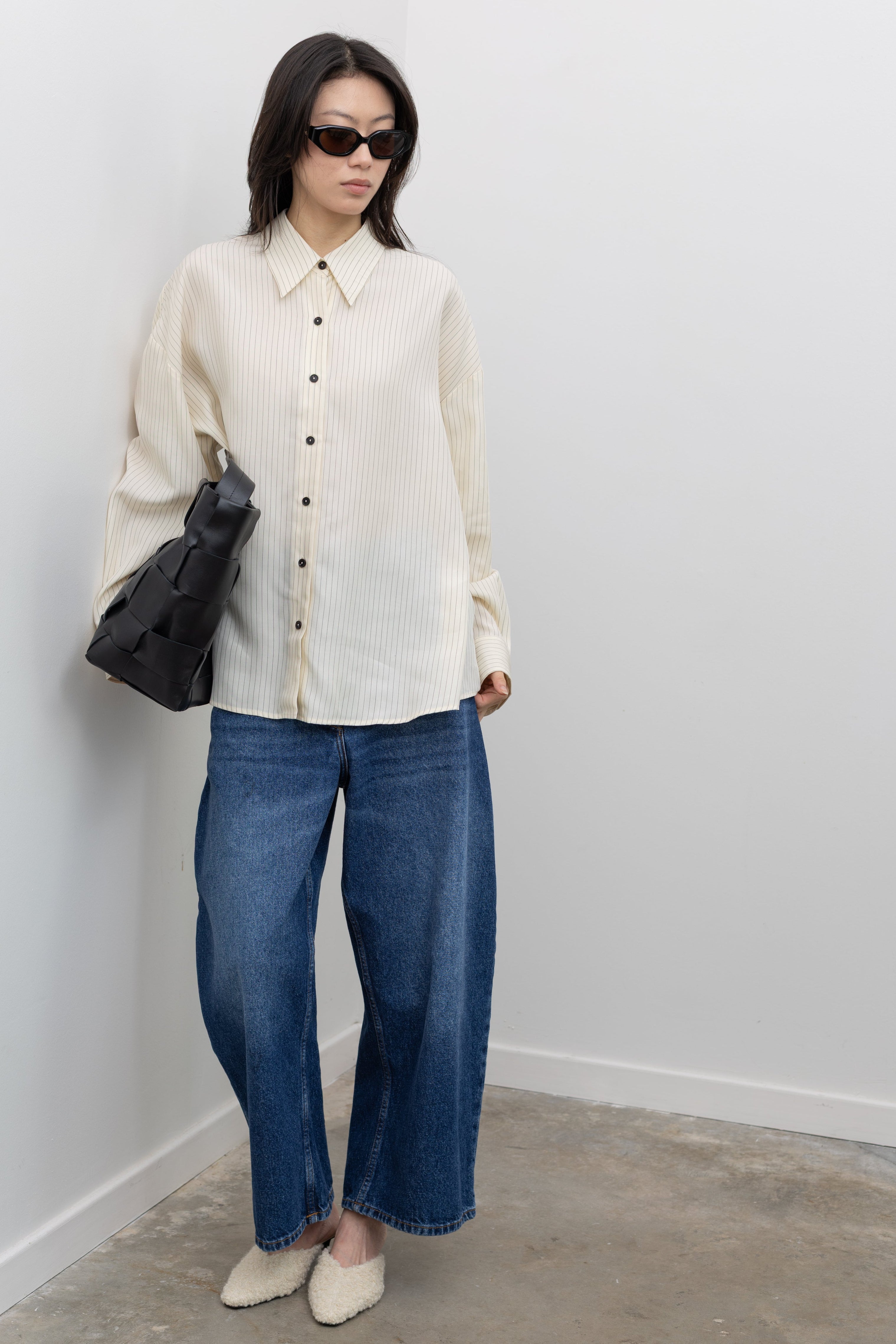 Cordera oversized collared shirt offering chic women's resort wear and elevated everyday dressing at Alas Eius