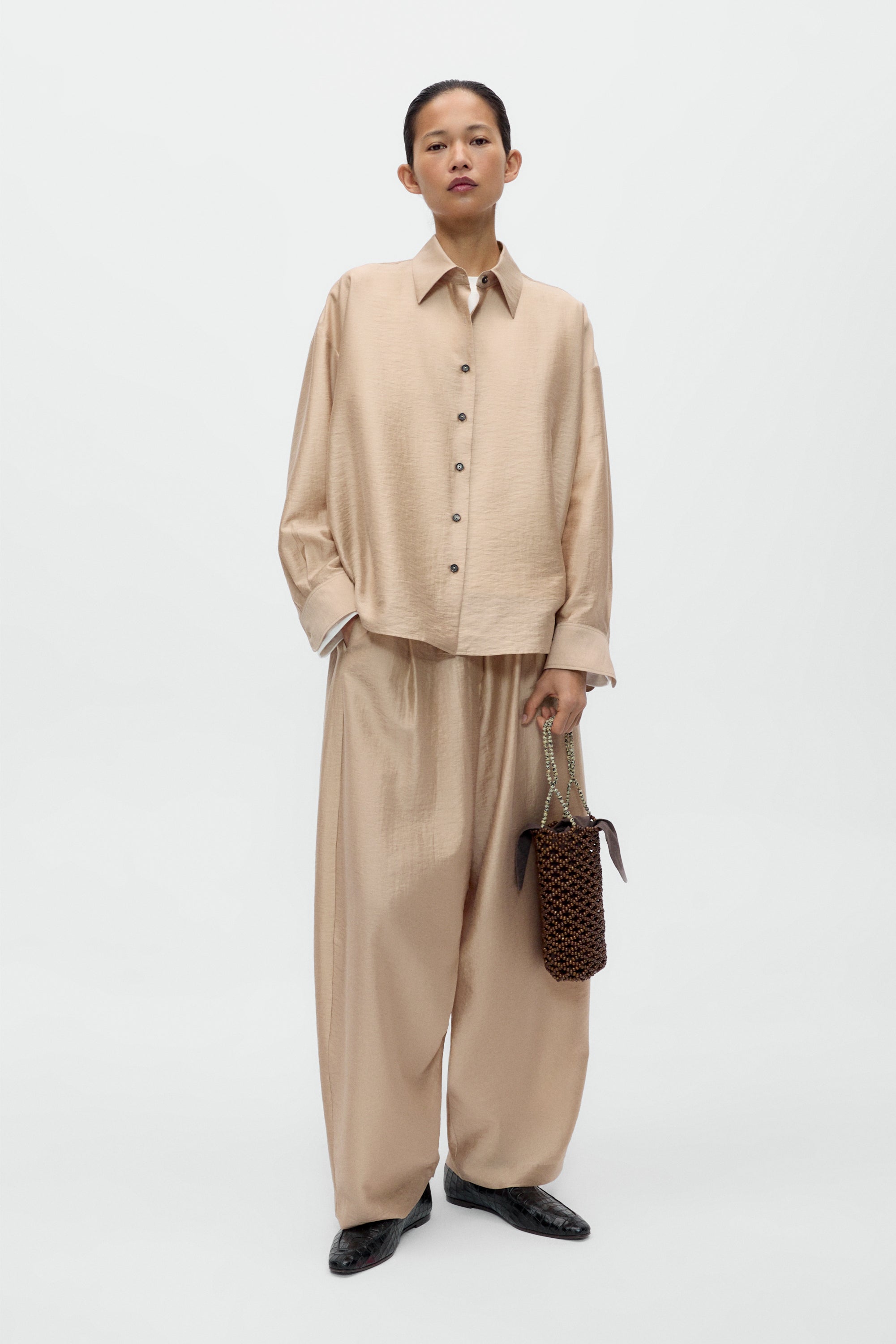 Beige Maxi Pants