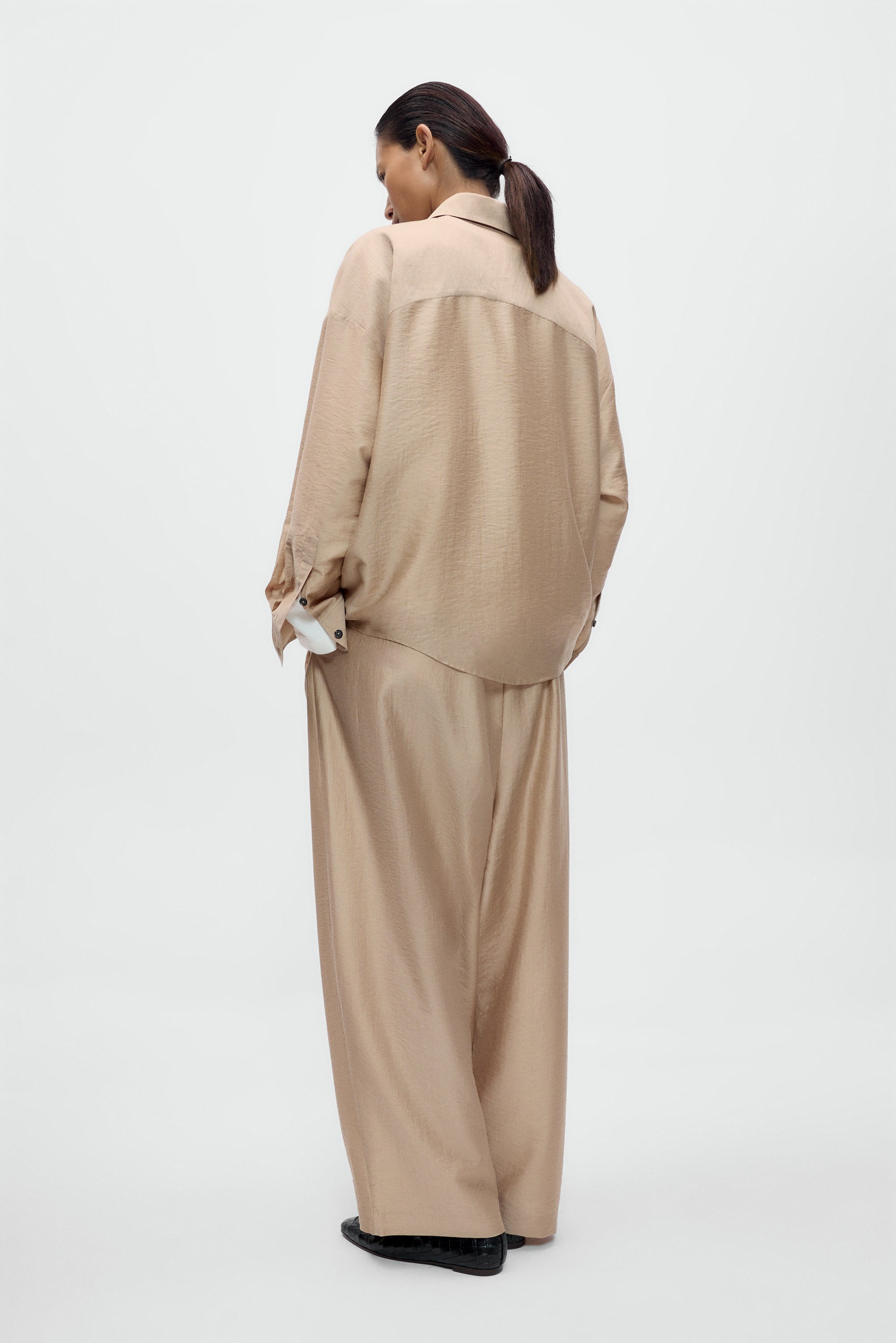 Beige Oversized Shirt