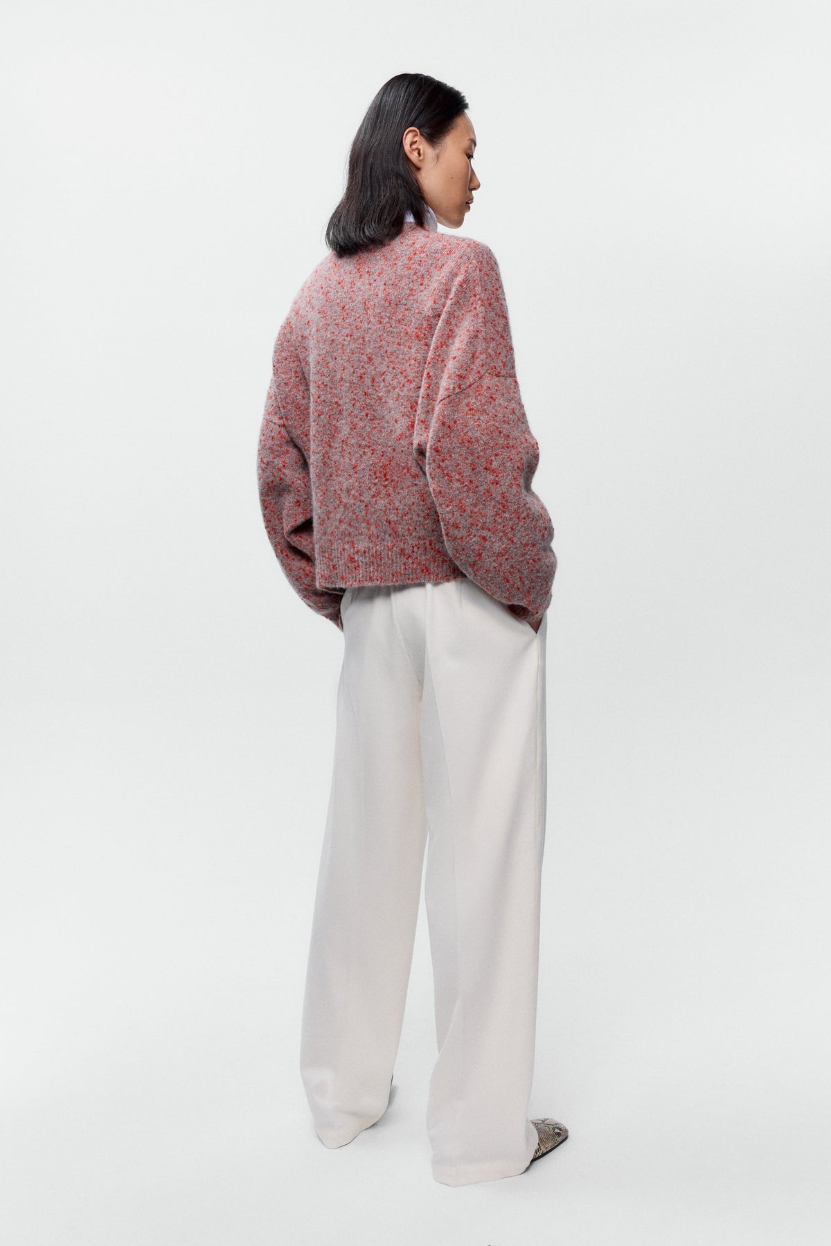 Malva Speckled Crewneck Sweater