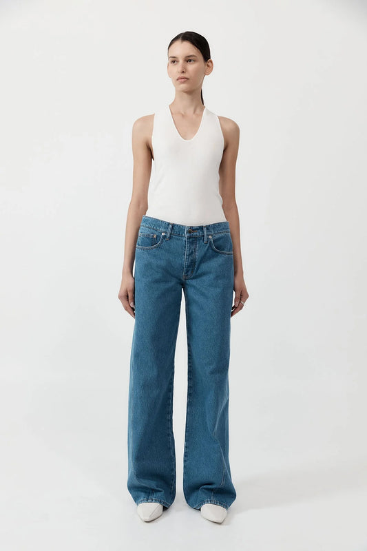 Mid Wash Low Rise Slouchy Jeans