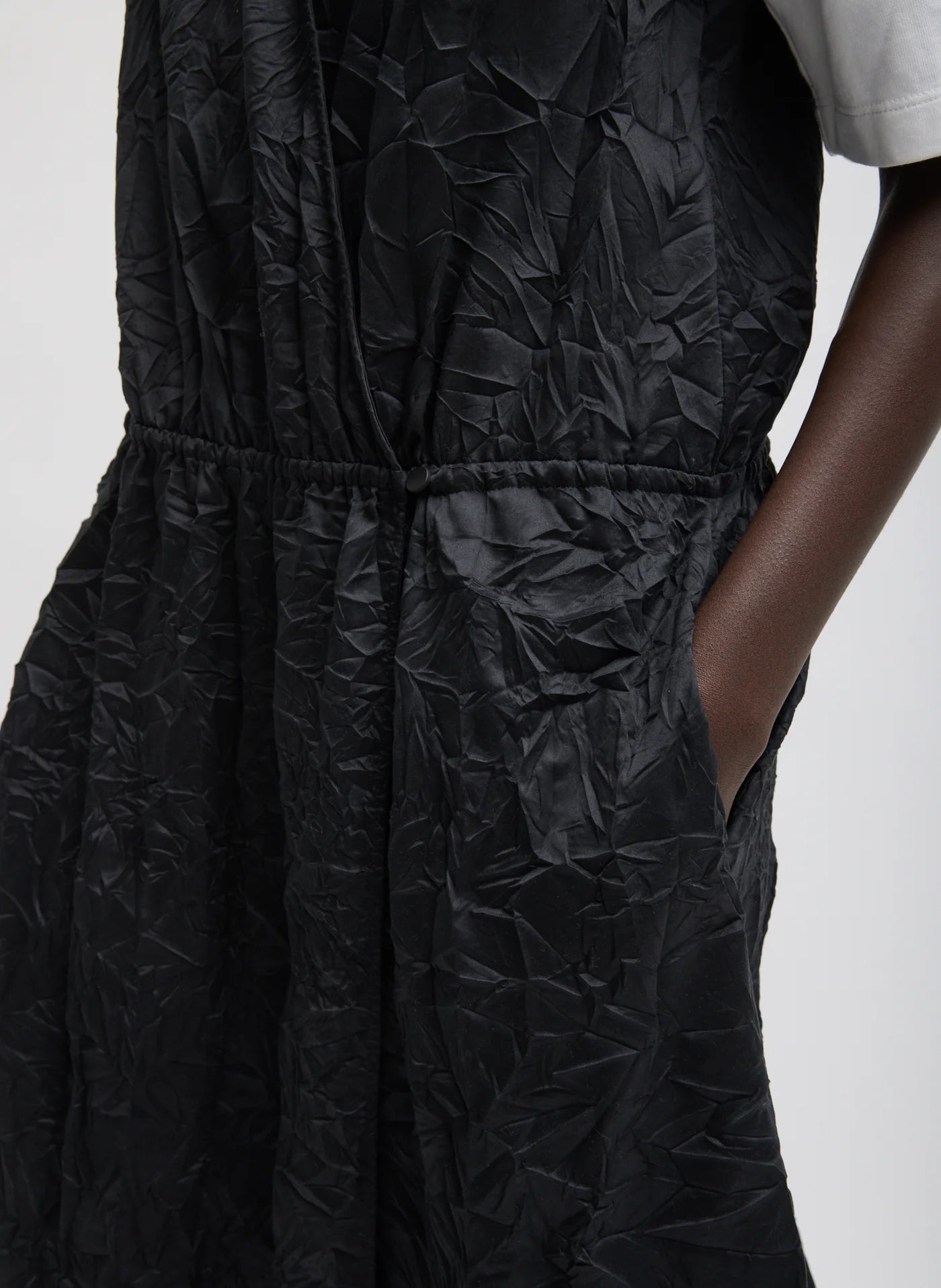 Black Tech Crush Wrap Dress