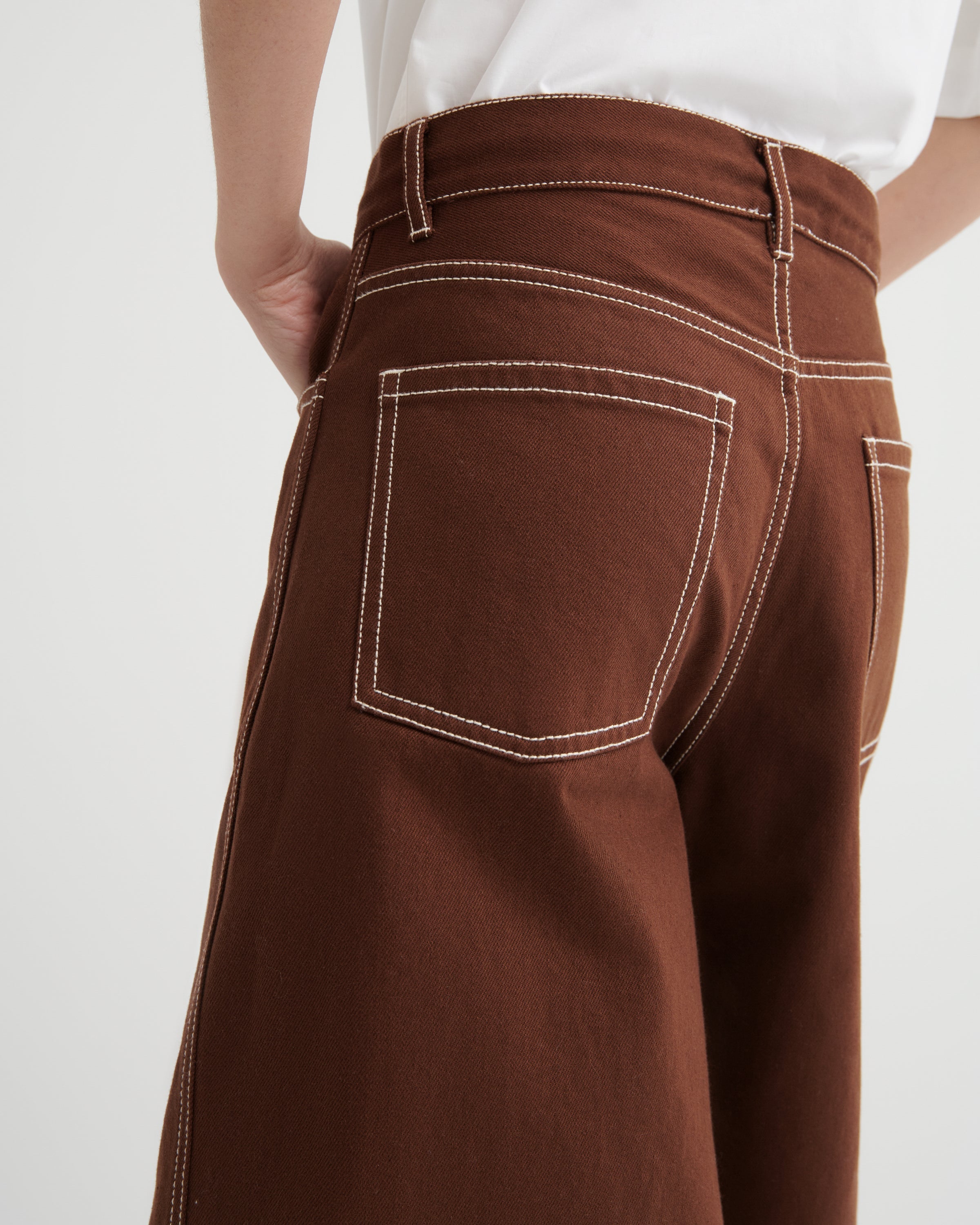 Framework Brown Denim Shorts