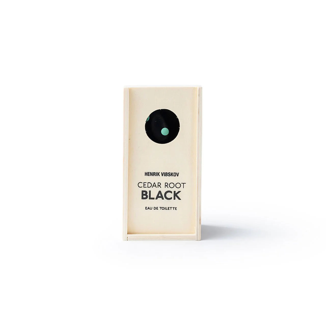 Product packaging for Cedar Root Black Perfume By Henrik Vibskov at Alas Eius