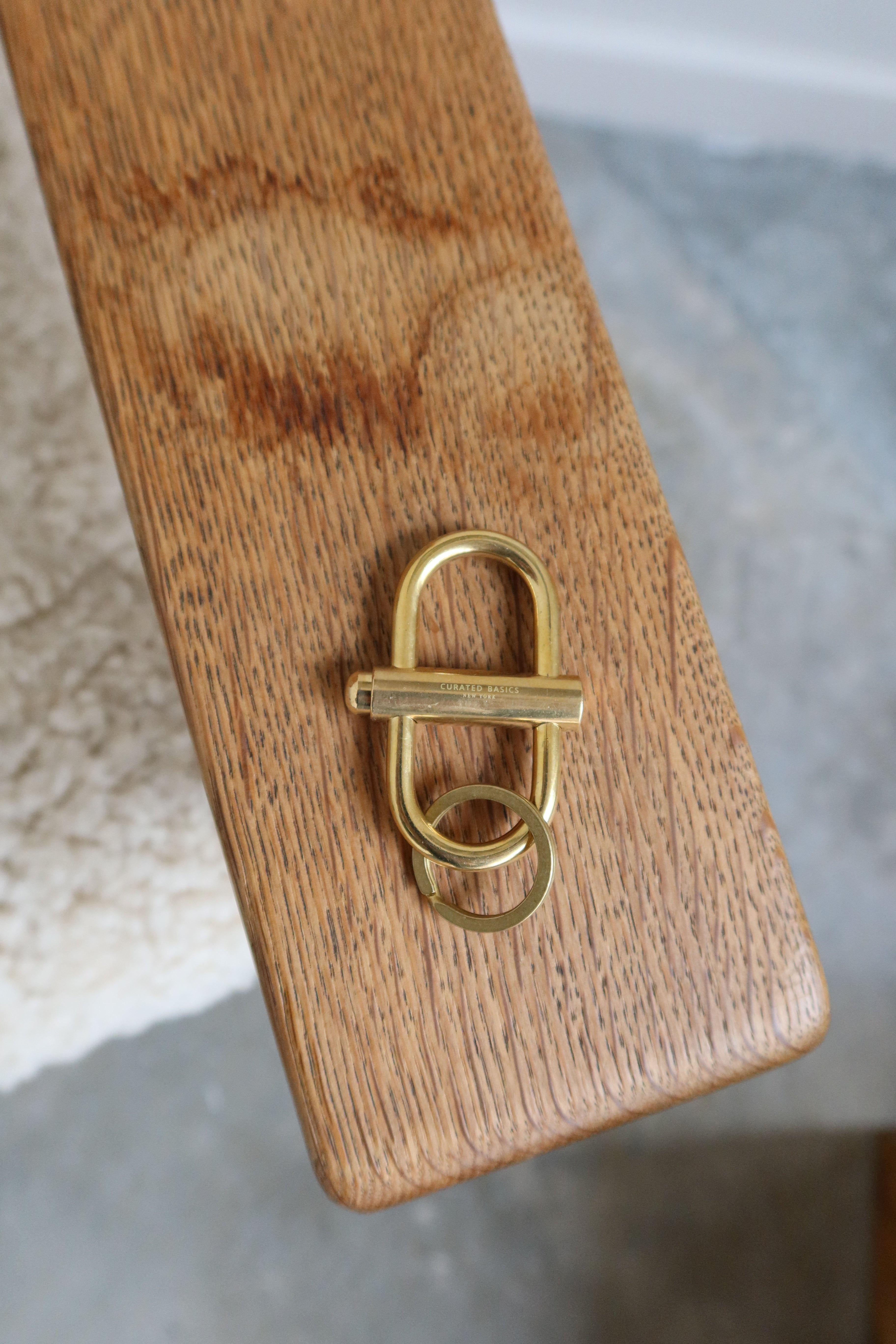 Brass Lock Keychain