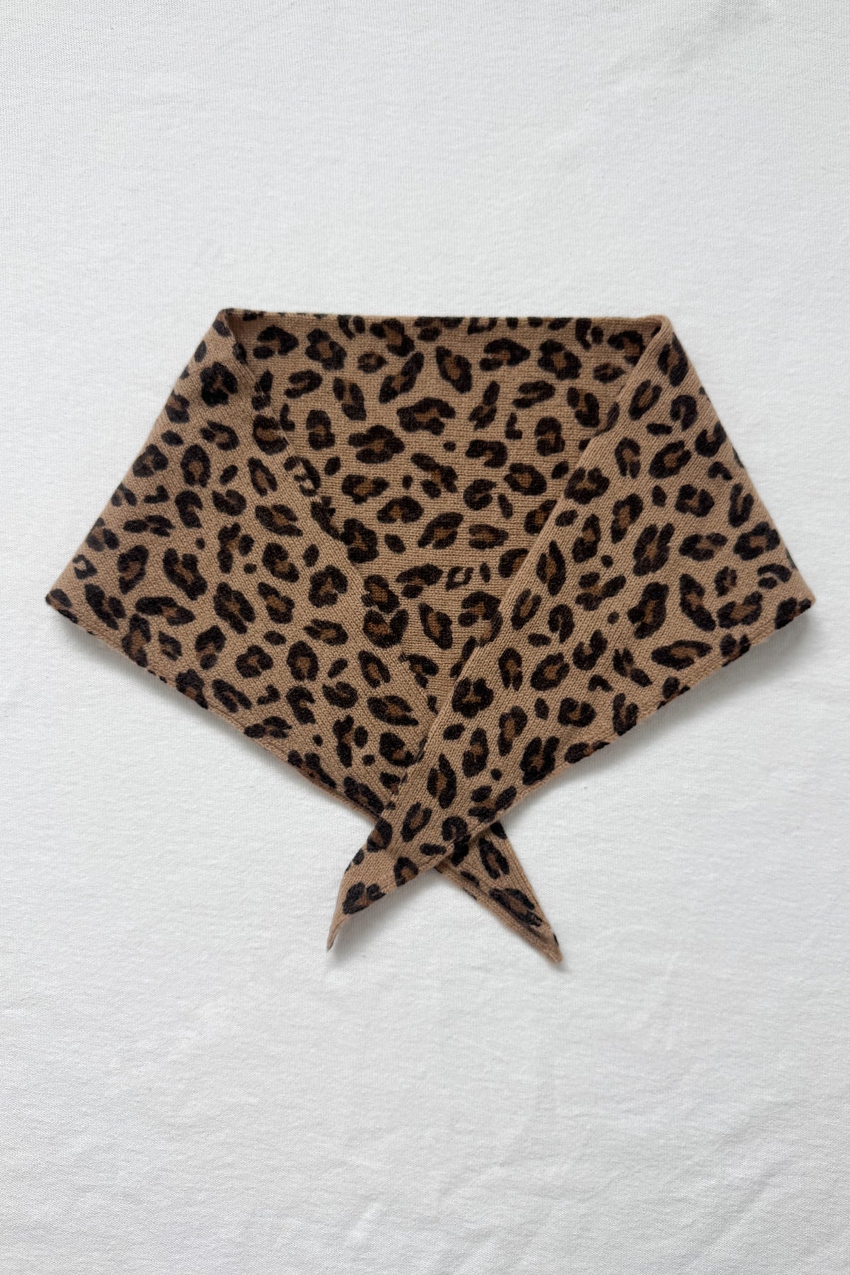 Leopard Wool Cashmere Bandana