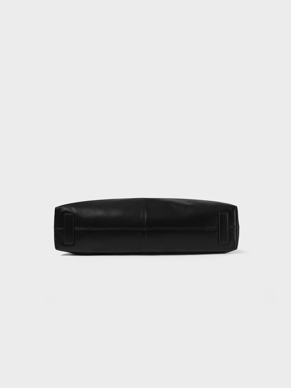 Low Classic black leather mini shoulder bag with leather charm at Alas Eius