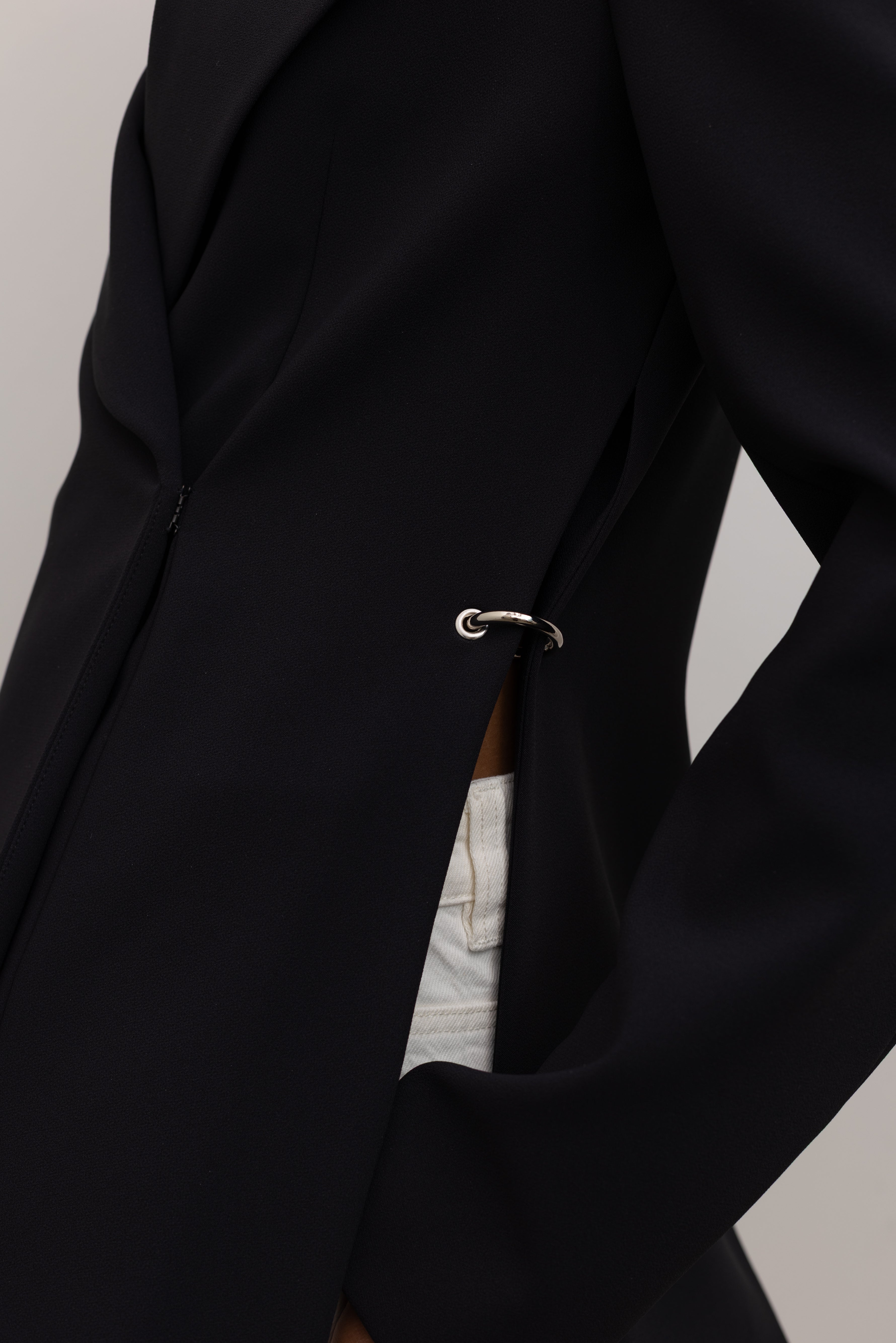 Nomia black oversized blazer designer womenswear at Alas Eius