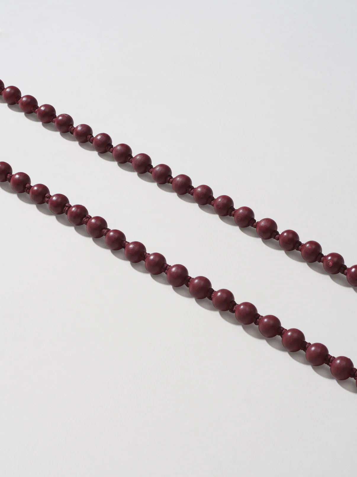 Burgundy Wood Crossbody Phone Chain