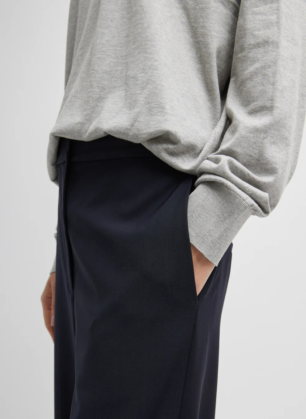 Navy Tropical Wool Jules Trousers