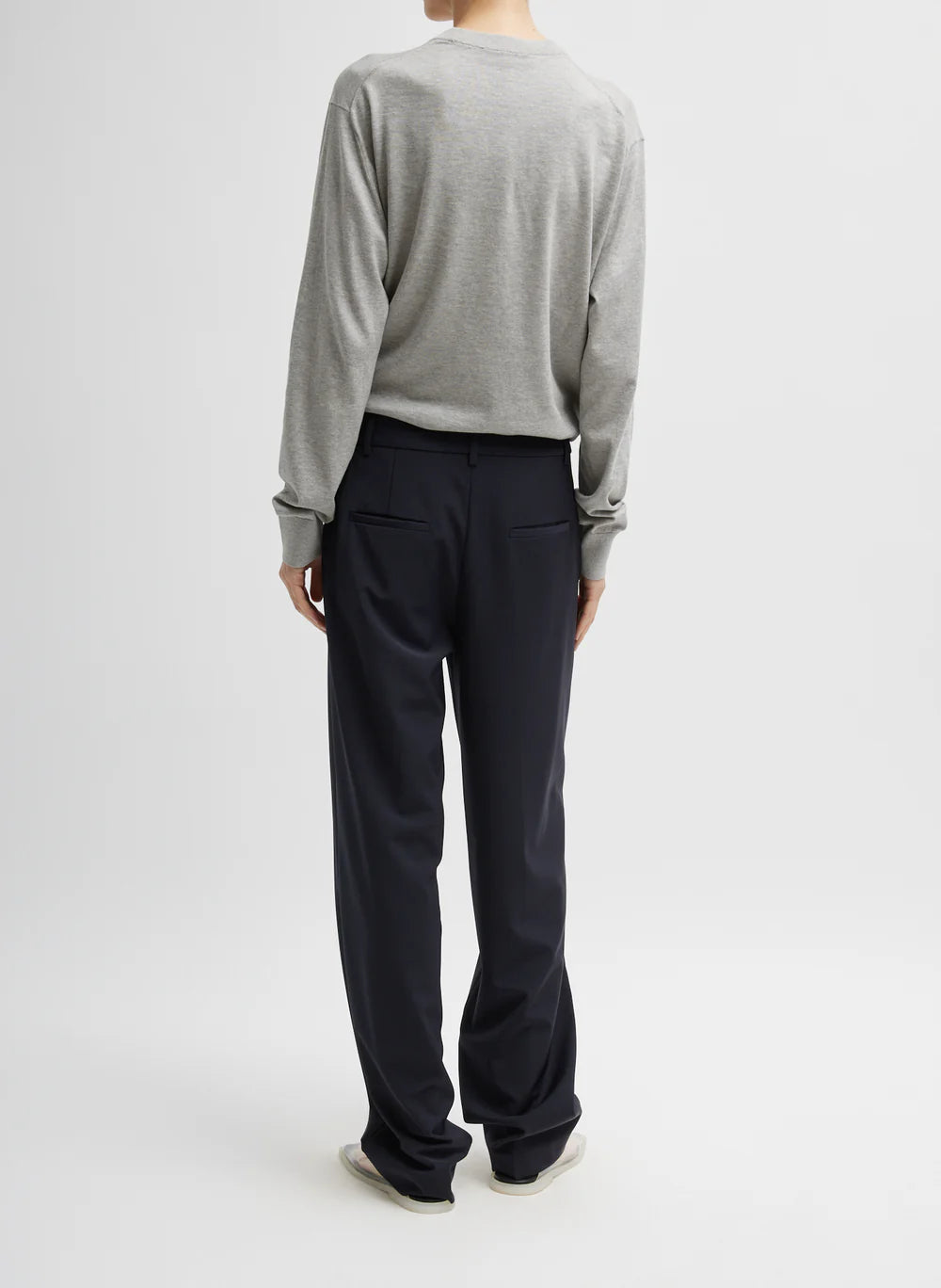 Navy Tropical Wool Jules Trousers