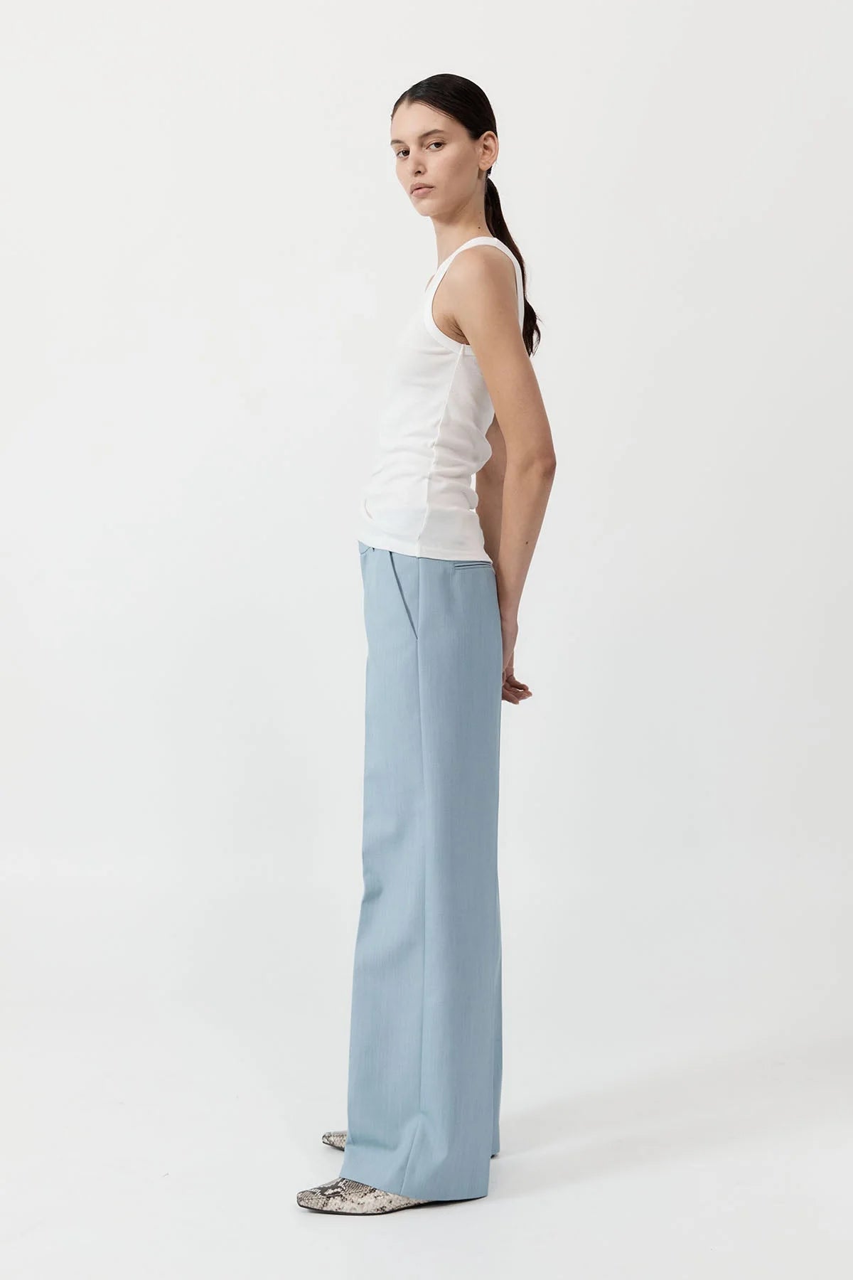 Stone Blue Carter Tailored Trouser