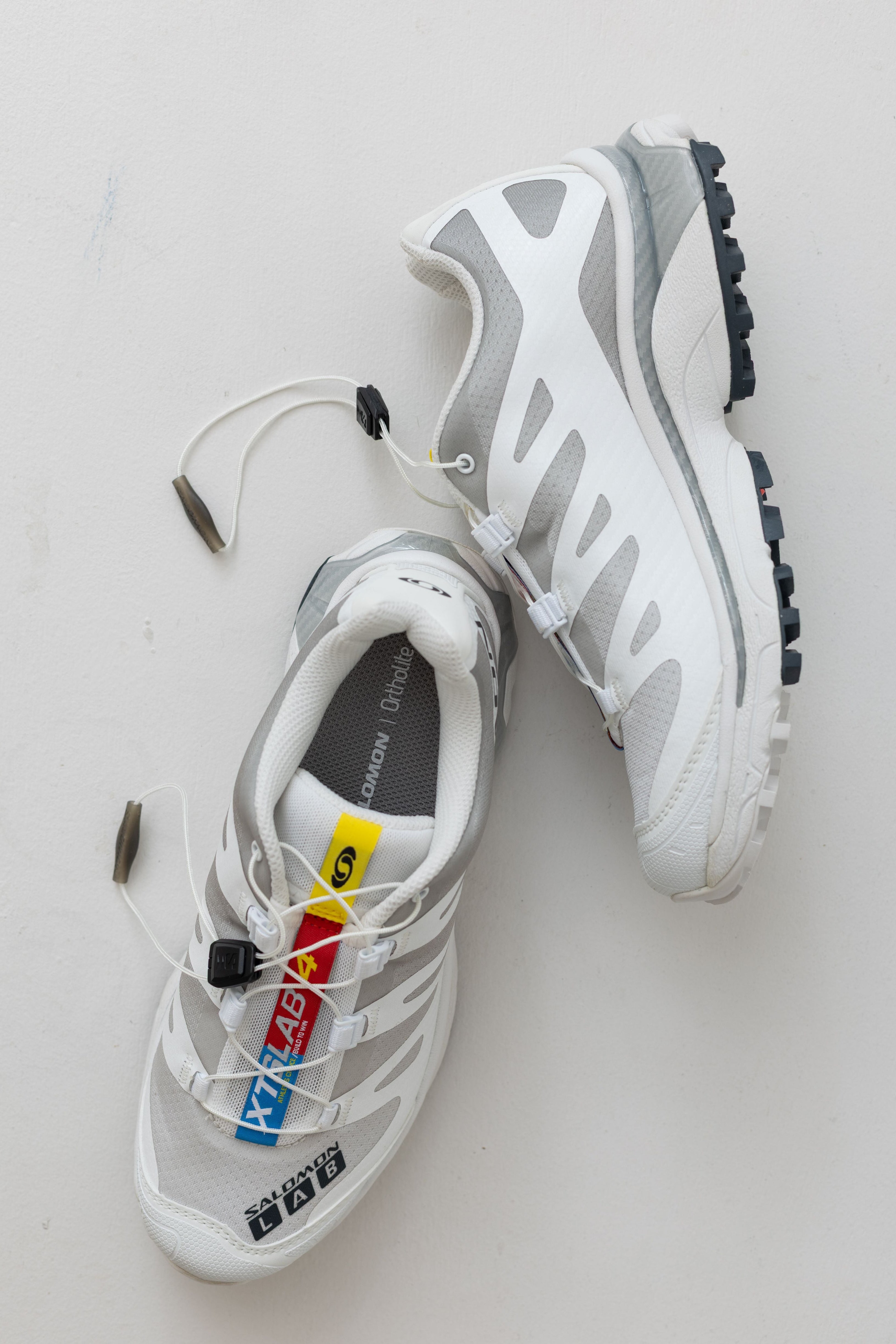 Salomon XT-4 OG White Ebony Lunar Rock Sneakers at Alas Eius