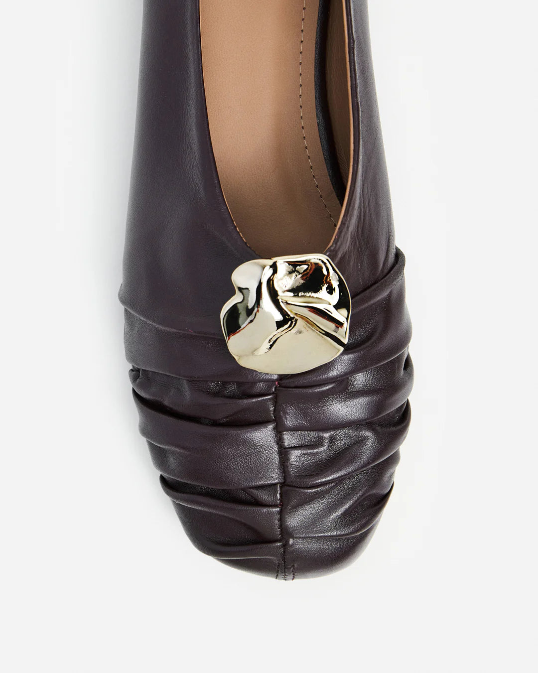 Barbro Burgundy Leather Flats