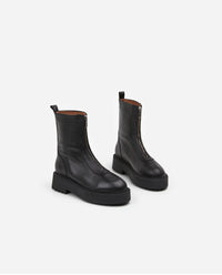 Alma Black Leather Boots
