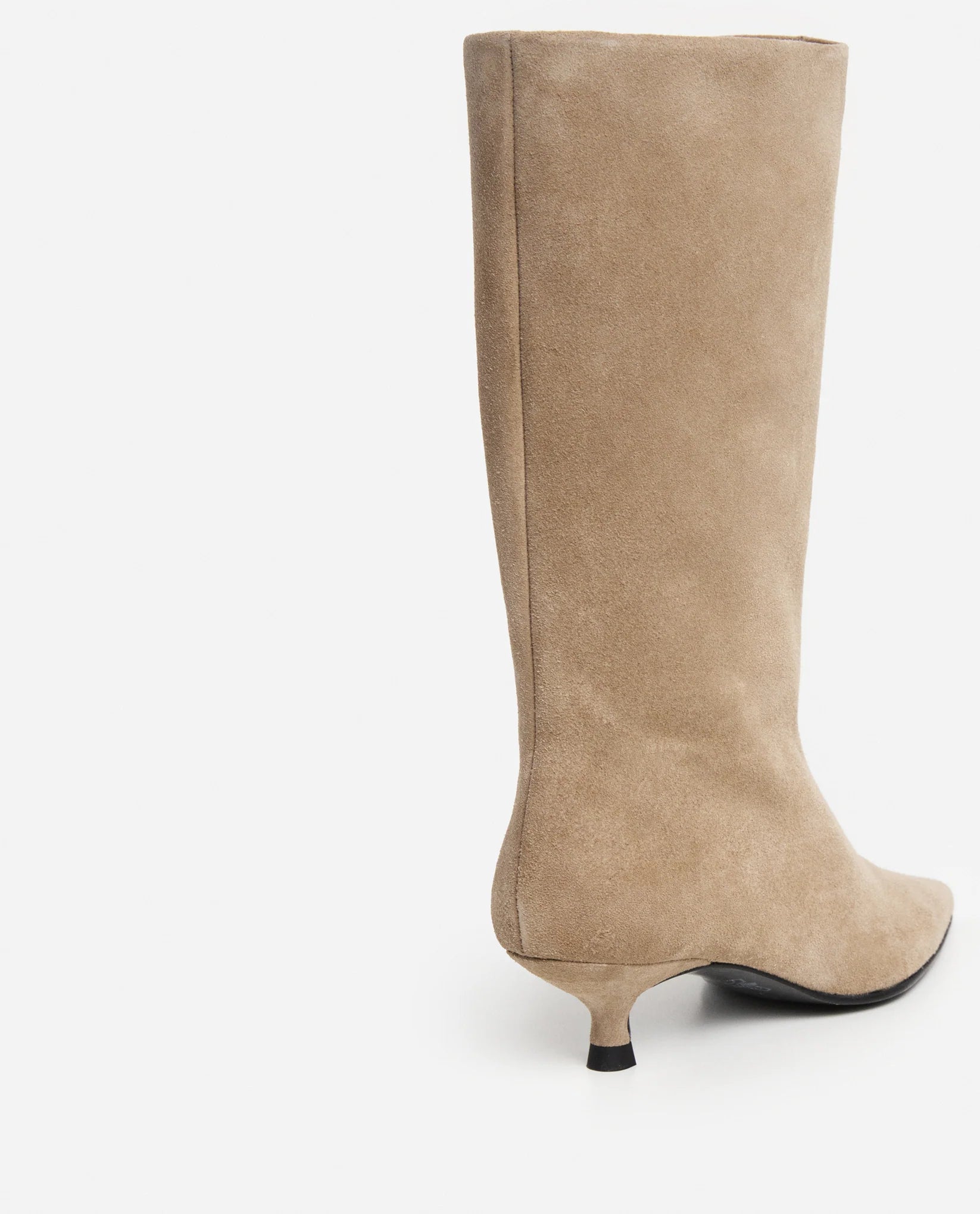 Nour Suede Heeled Boots In Sand