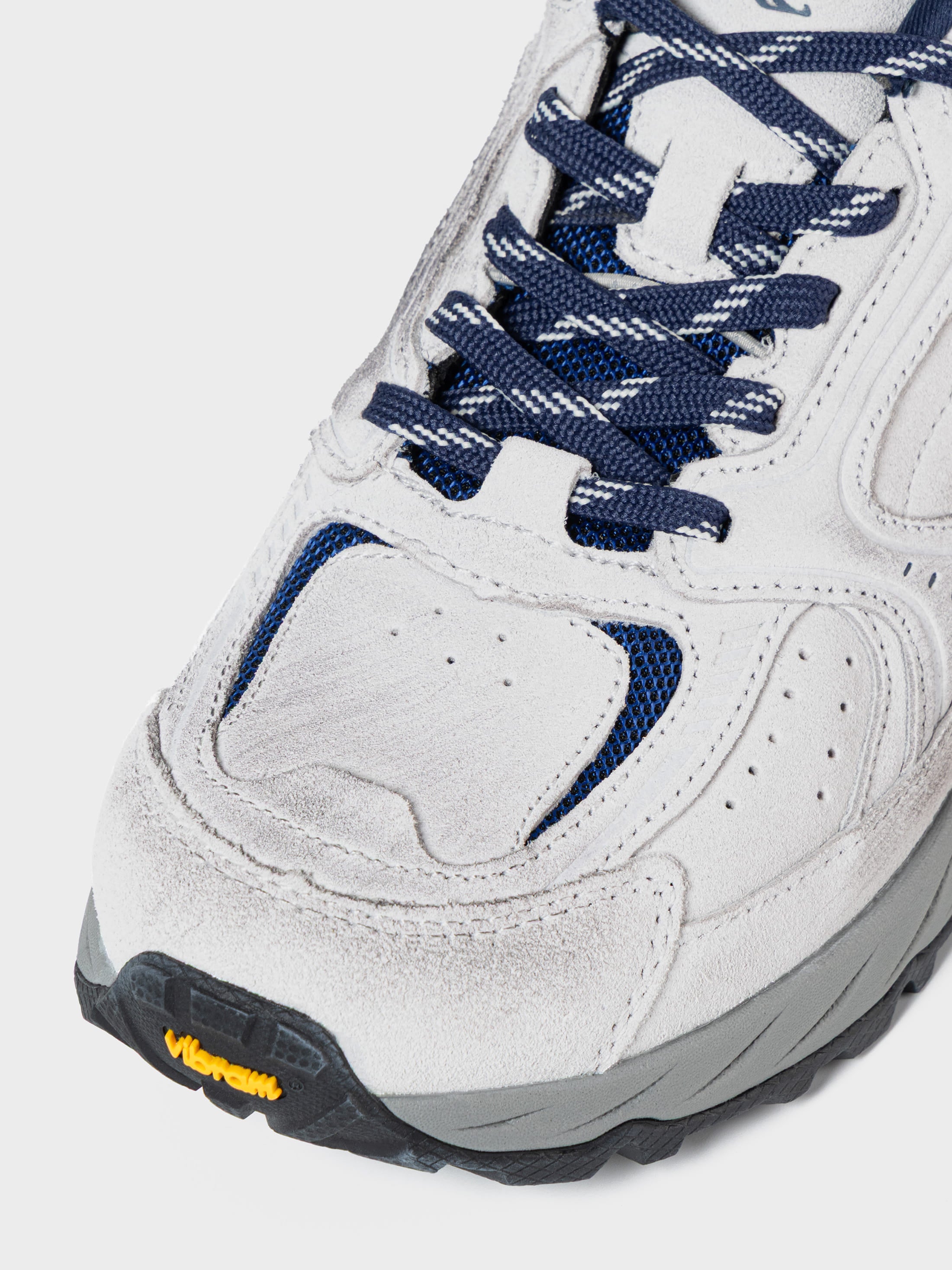 White And Blue Botany Vibram Sneakers