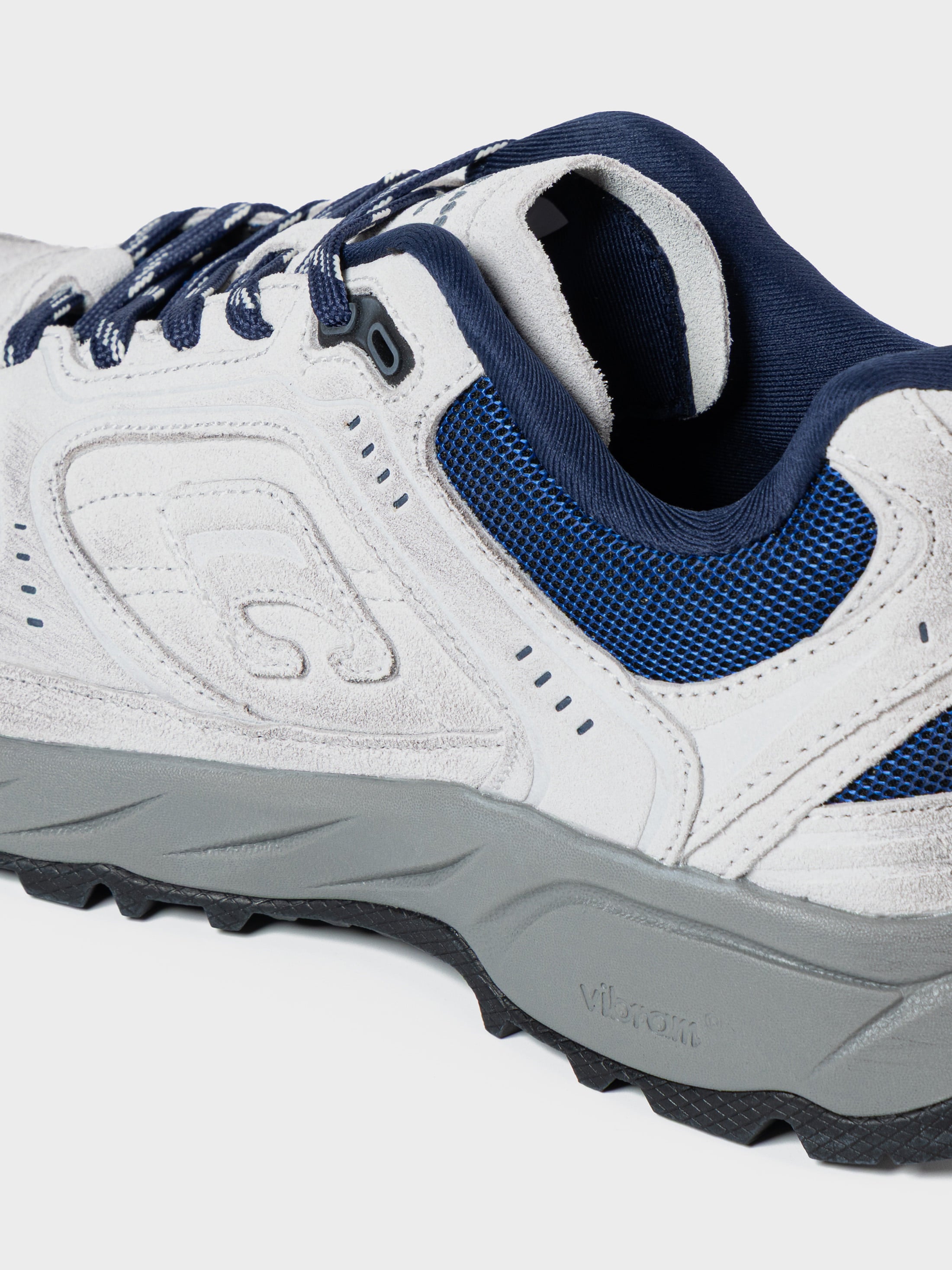 White And Blue Botany Vibram Sneakers