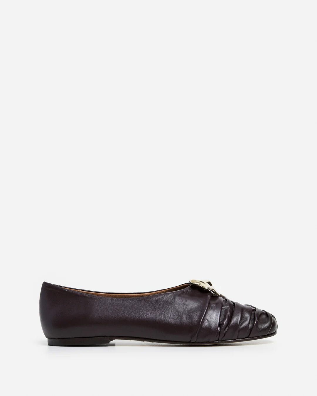 Barbro Burgundy Leather Flats