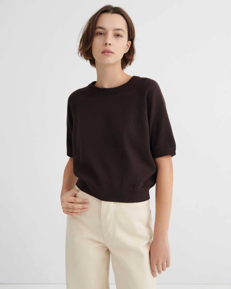 Sable Shoreline Knitted Tee