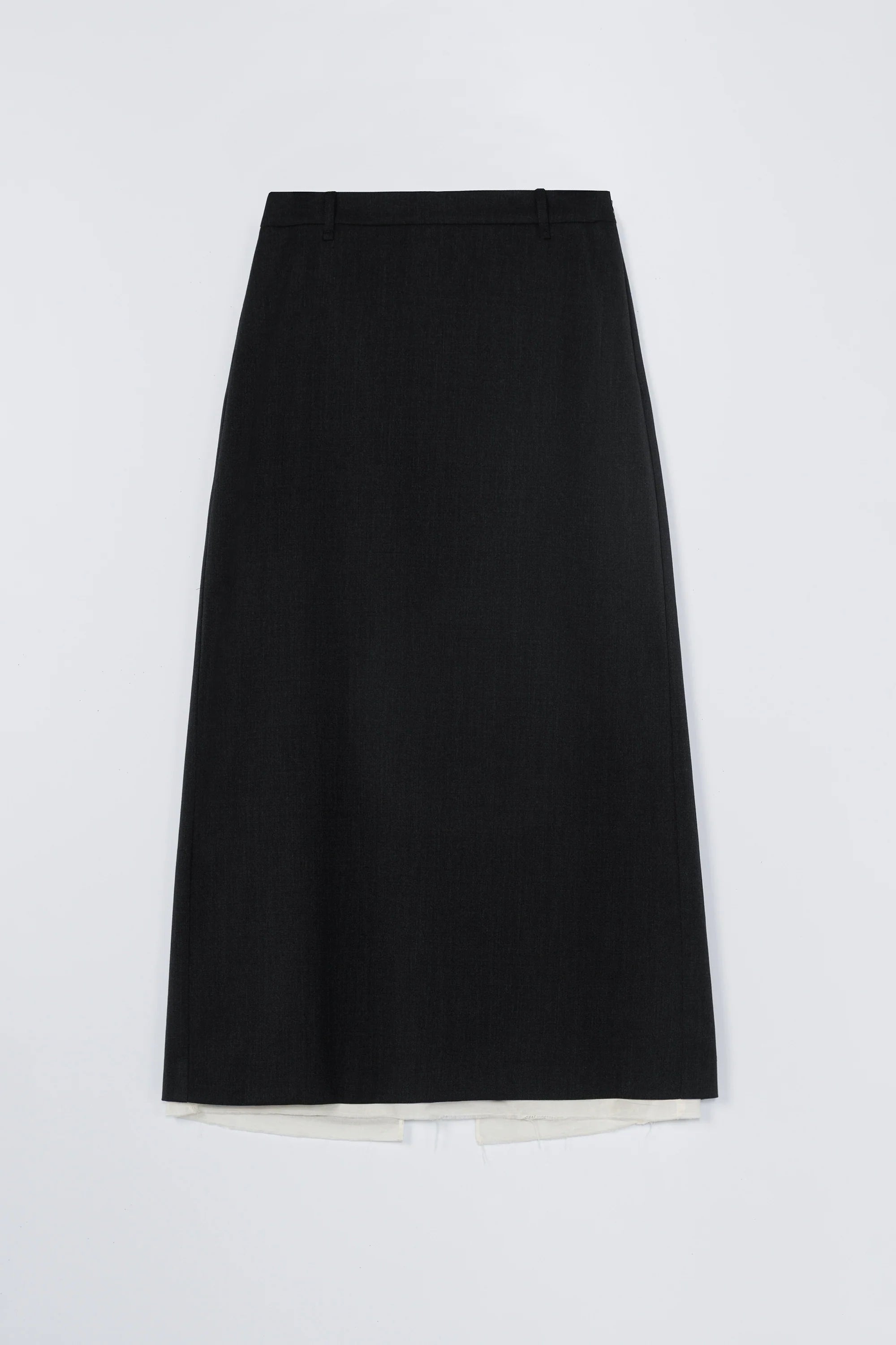 Anthracite Tailored Long Skirt