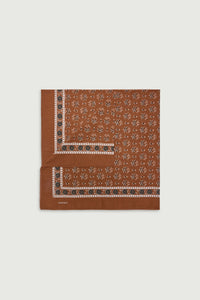 Caramel and Anthracite Classique Printed Scarf