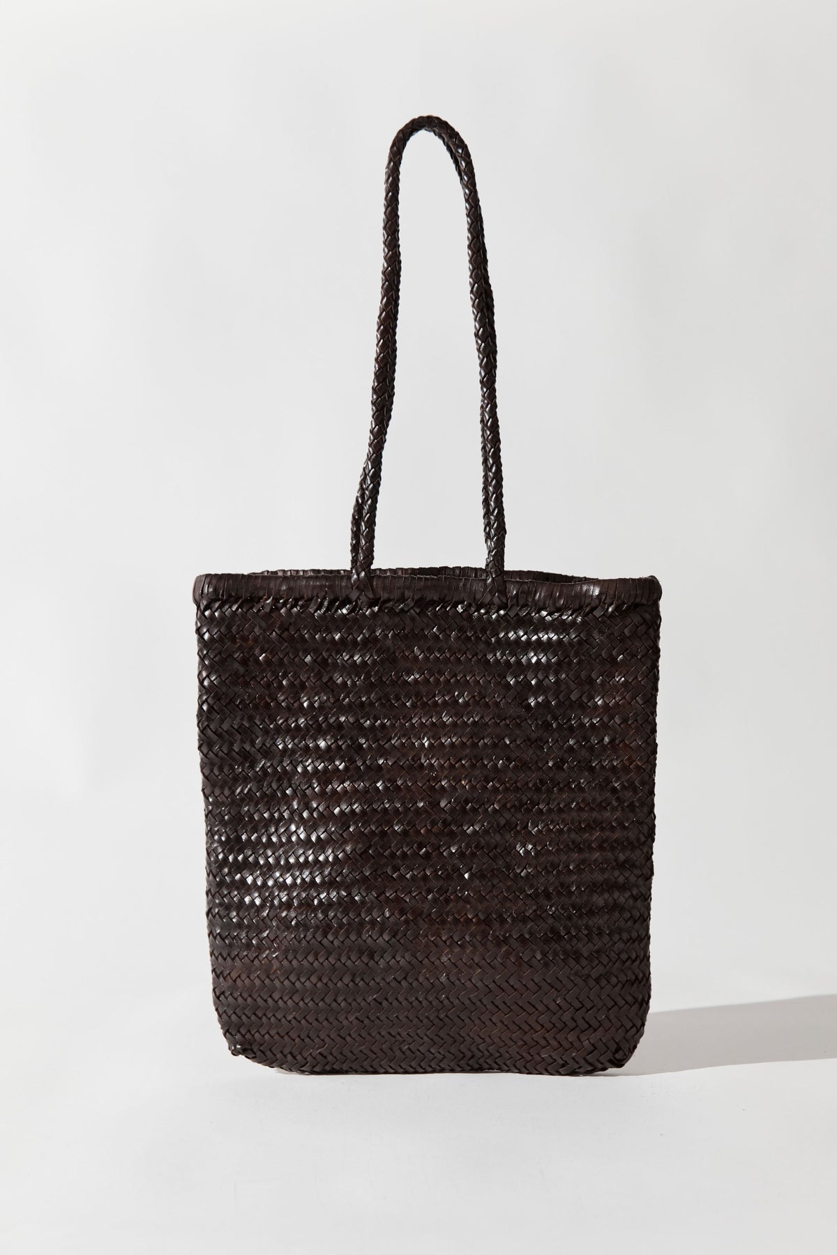 St. Agni Bagu Woven Leather Tote Bag at Alas Eius