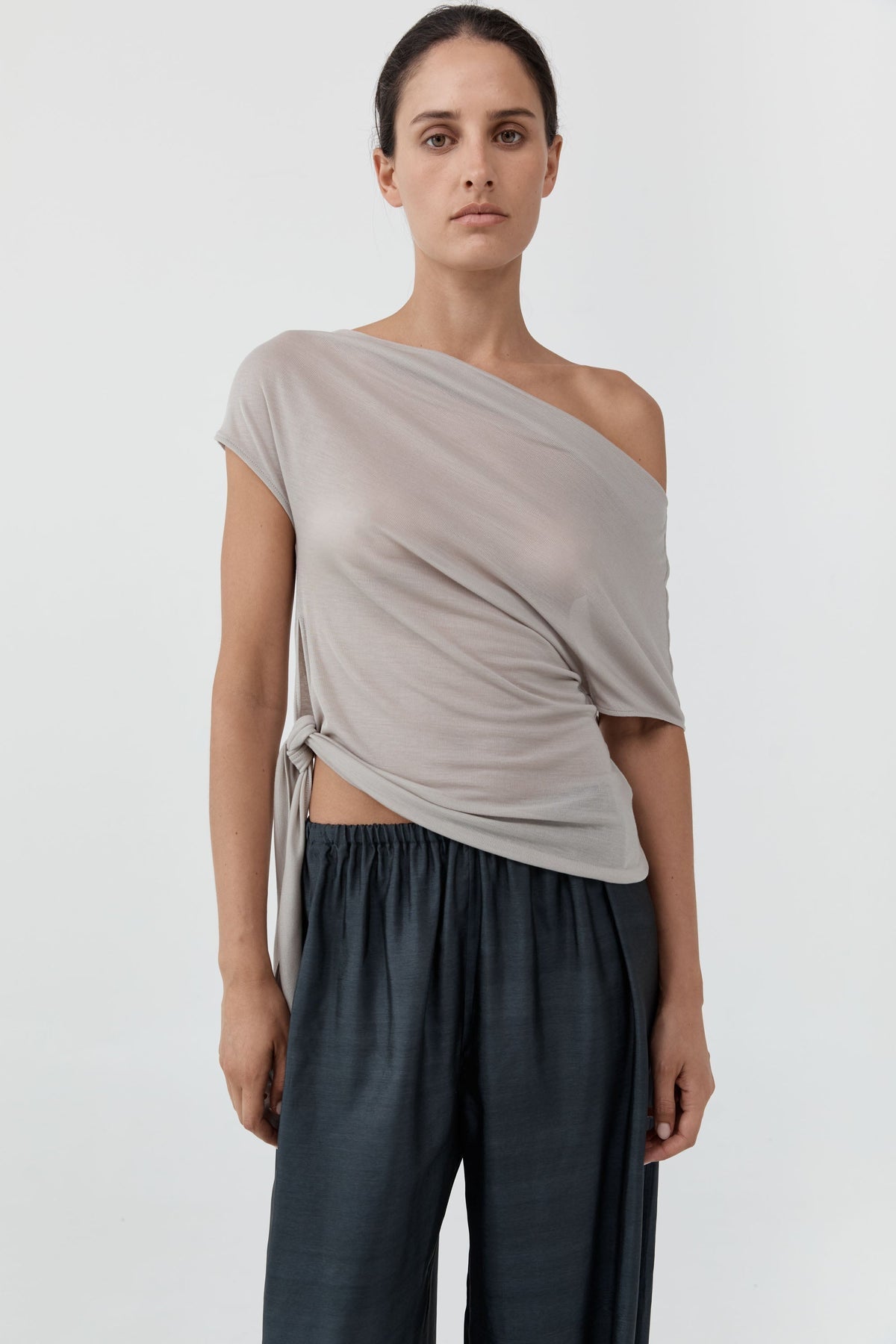 St. Agni Fine Jersey Off Shoulder Top in Tencel Lyocell at Alas Eius