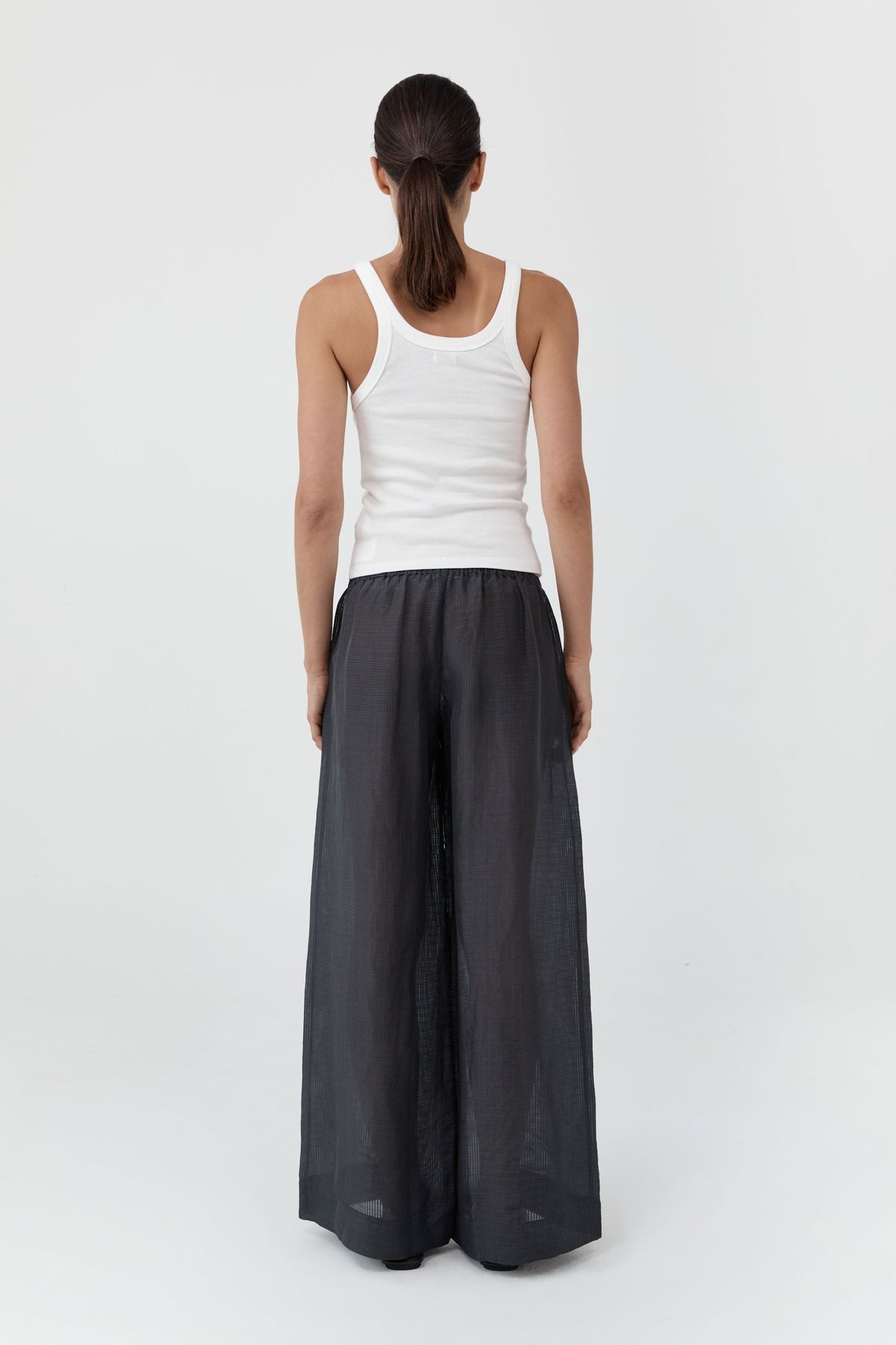 St. Agni at Alas Eius Woven Check Relaxed Pants with fine elastic waistband