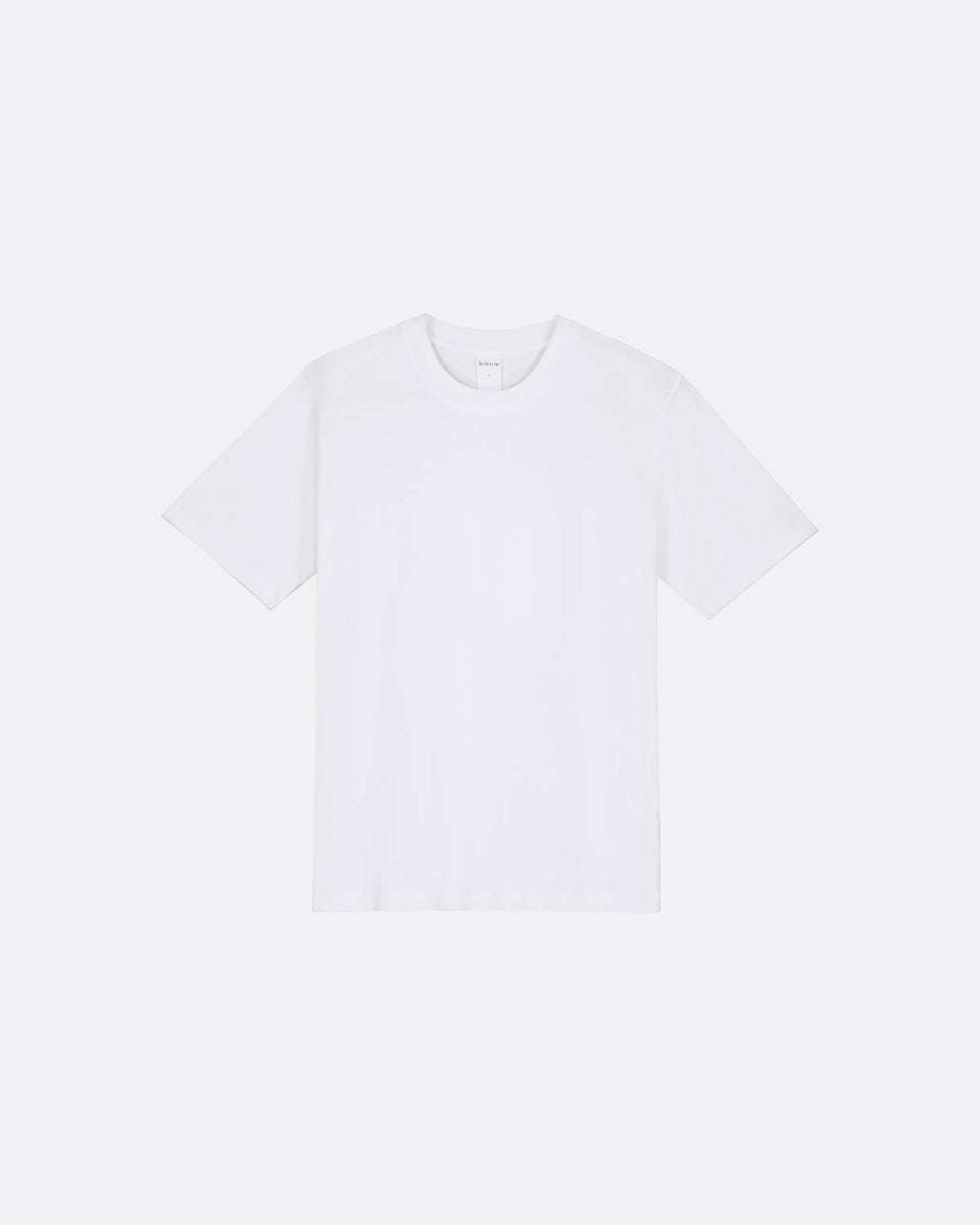 White Staple Tee