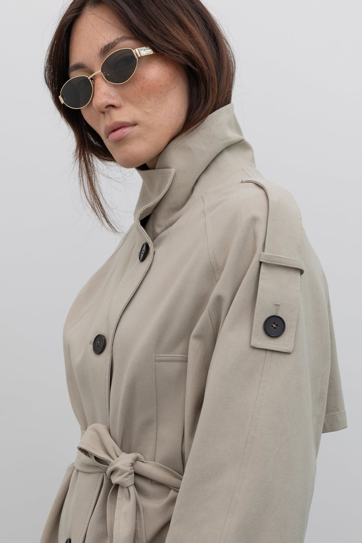 Gold Boston Oval Sunglasses