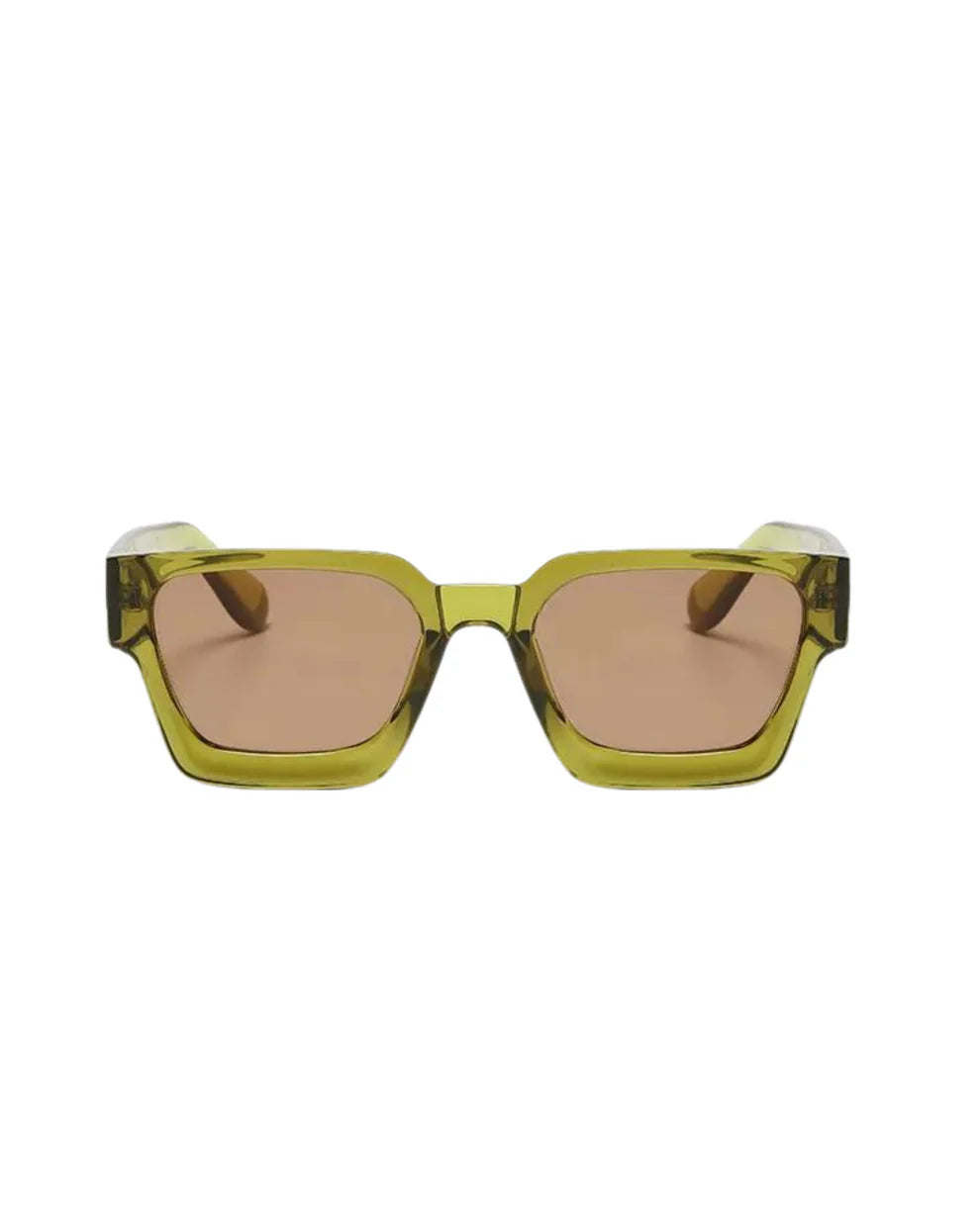 Olive Green Square Sunglasses