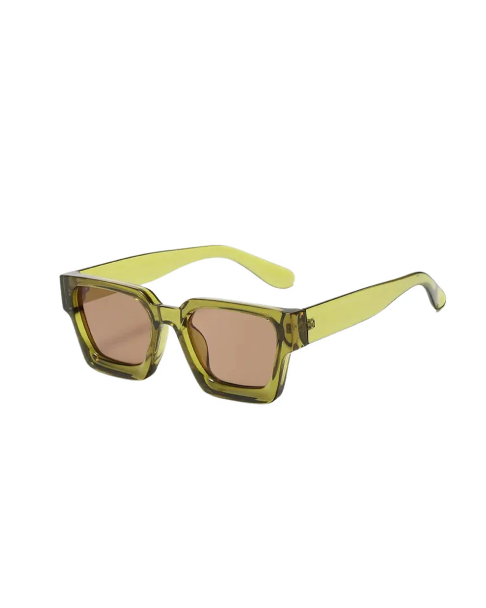 Olive Green Square Sunglasses