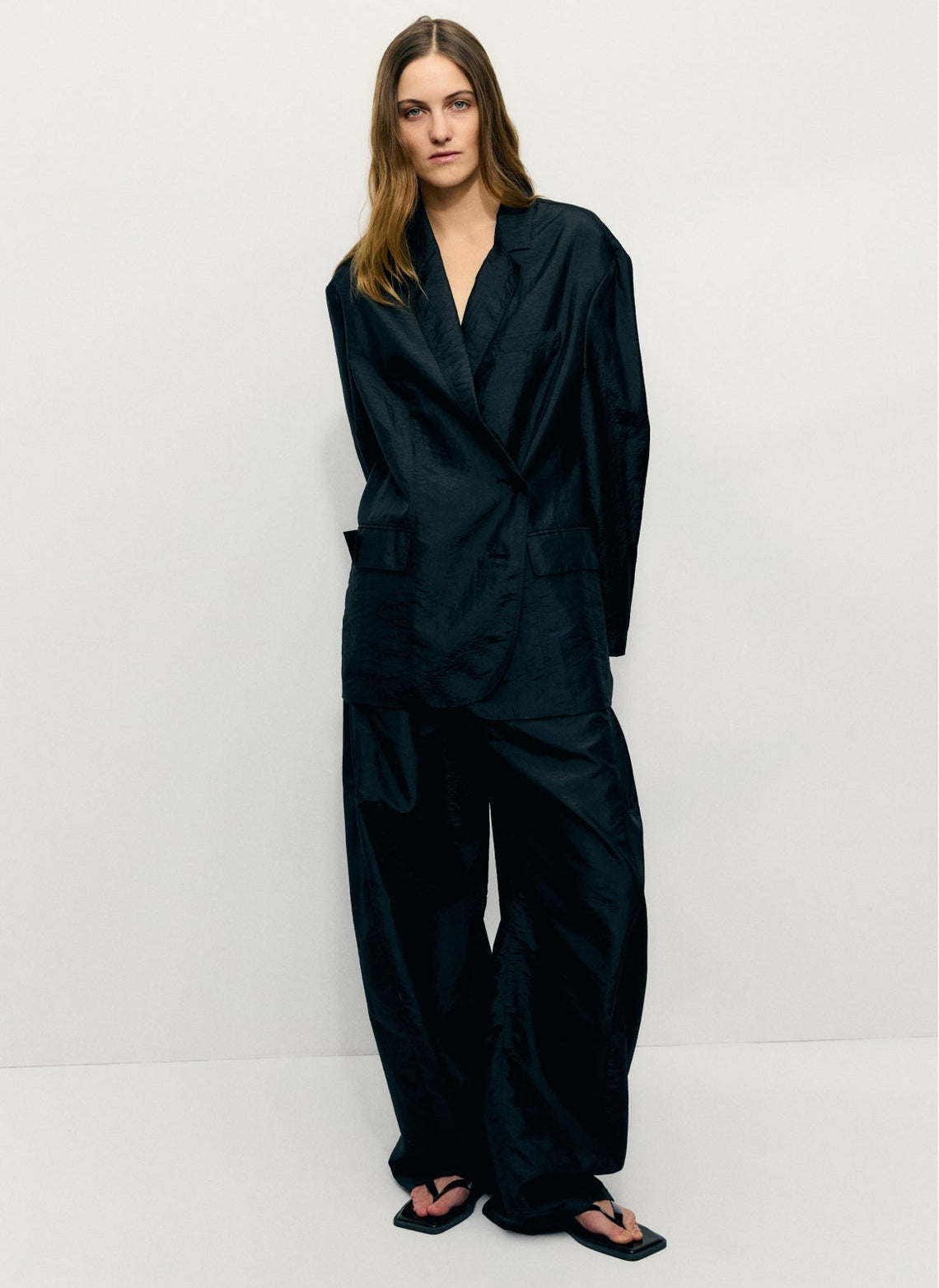 Tibi Crispy Nylon Winslow Pant Italian Nylon Fabric at Alas Eius