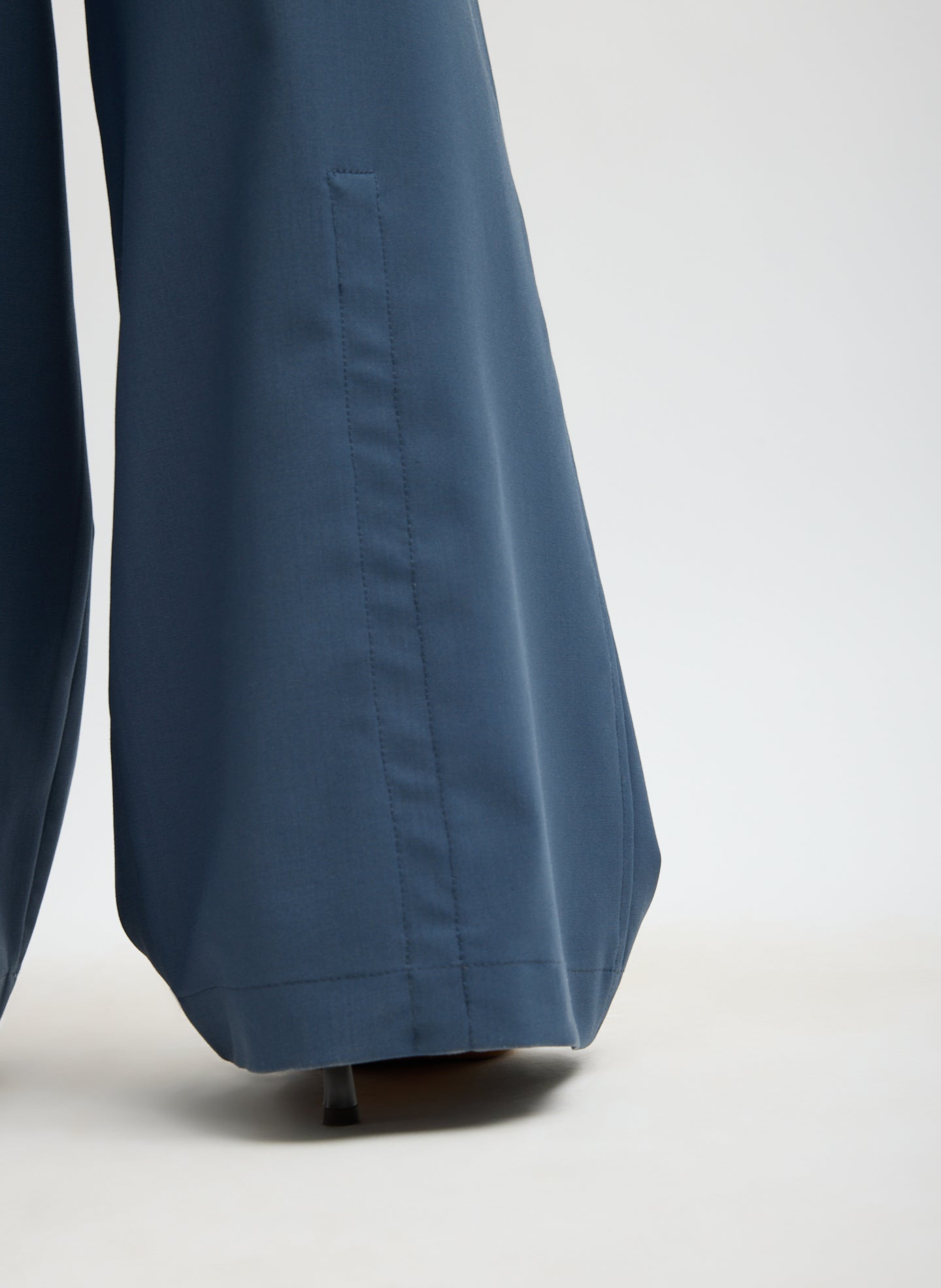 Tibi Charles Tropical Wool Trouser with belt loops and elastic waist, elevated luxury women's wardrobe essential at Alas Eius