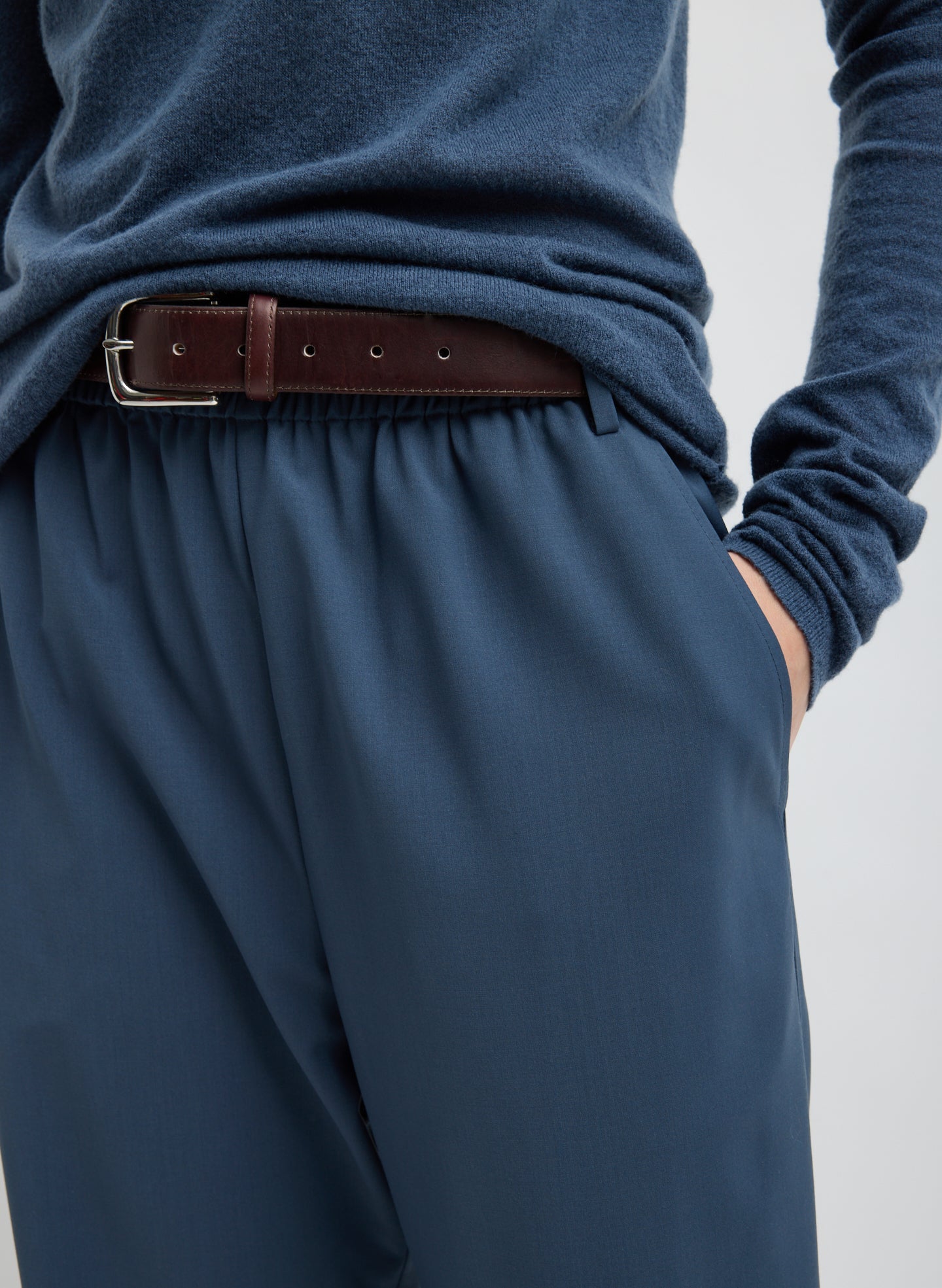 Tibi Charles Tropical Wool Trouser combining polished tailoring with everyday comfort, contemporary designer apparel at Alas Eius