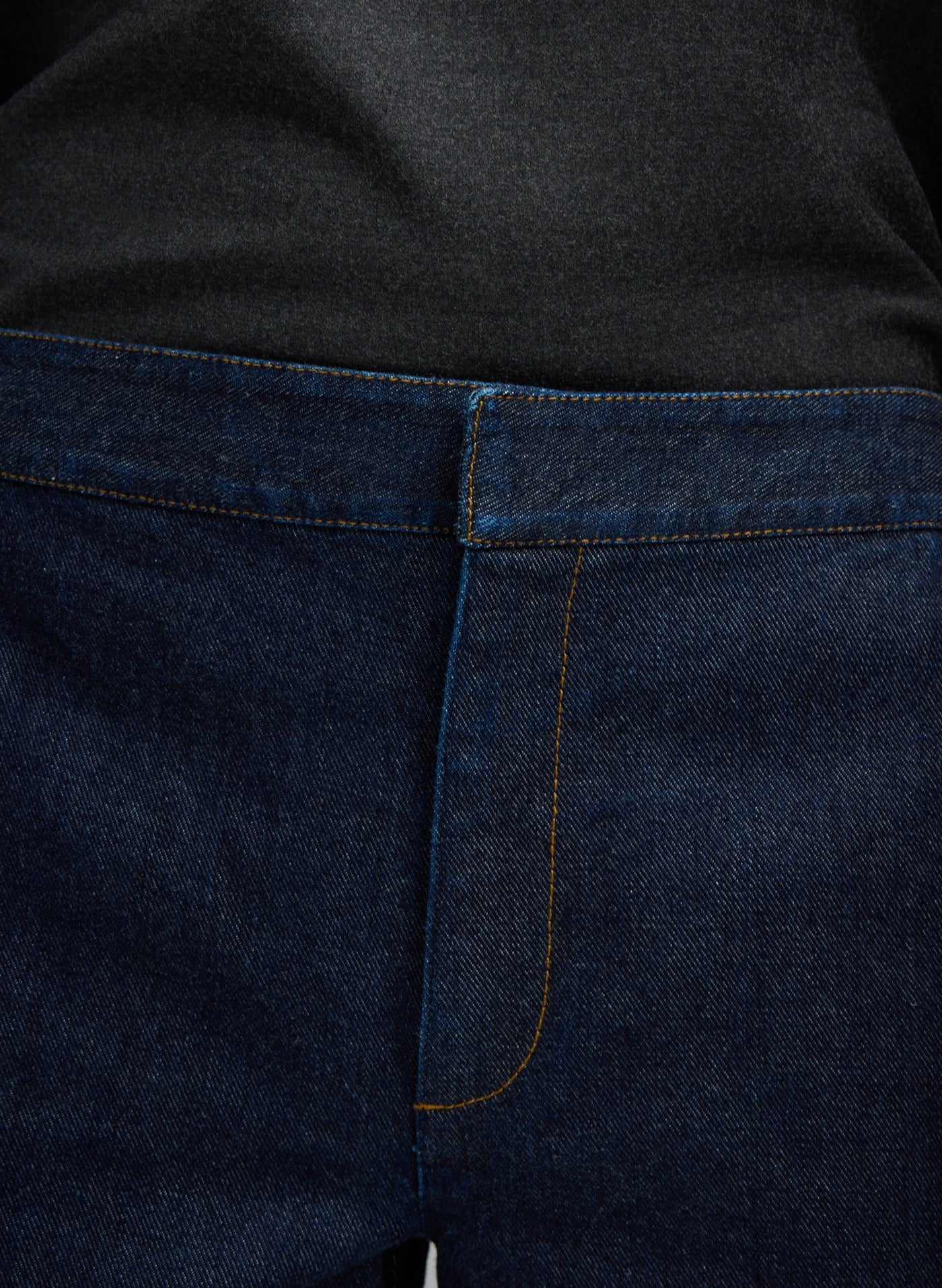 Tibi Japanese Denim Bootcut Jeans with Trouser-Inspired Crease at Alas Eius