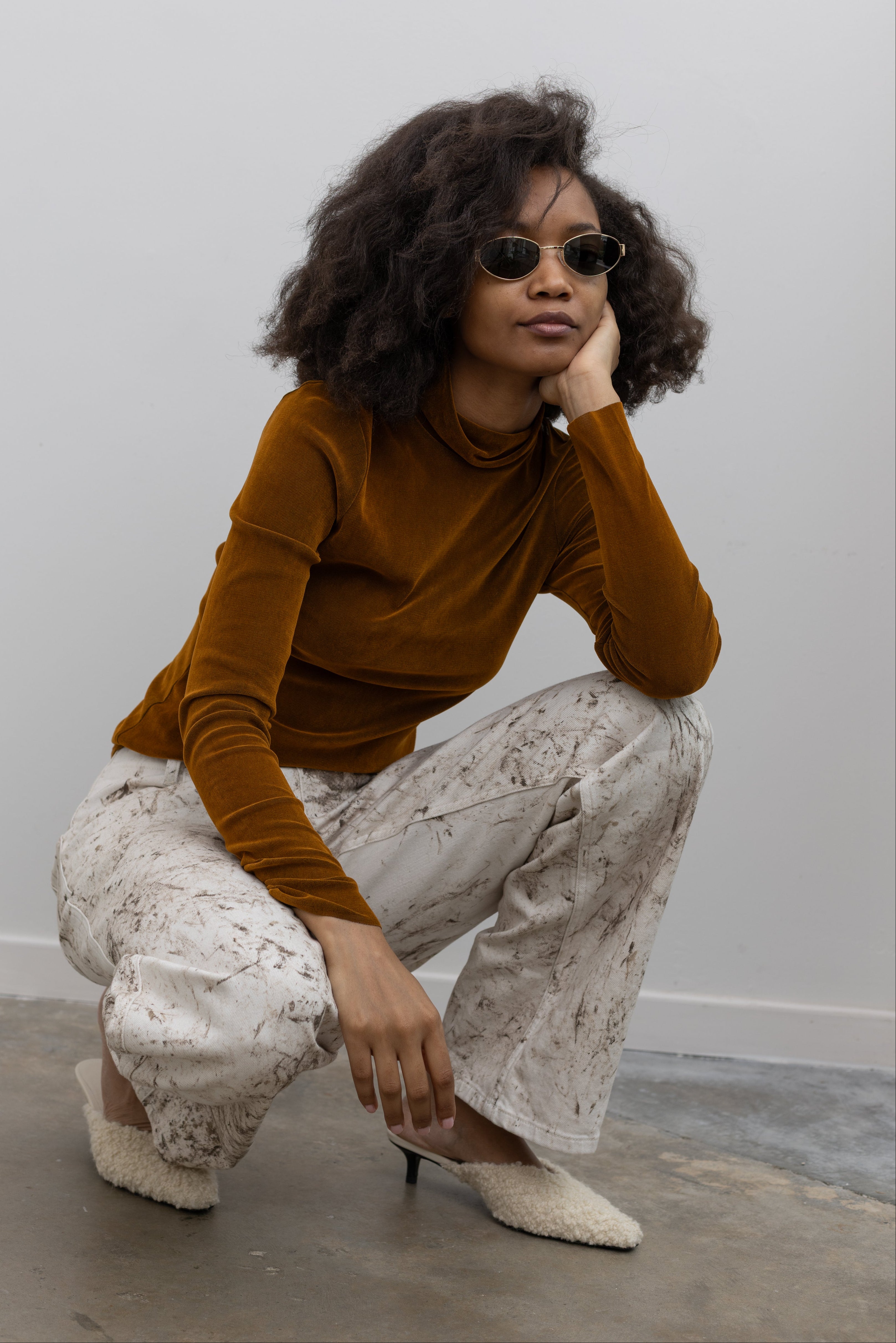 tibi modern Calcimin denim utility trousers at alas eius