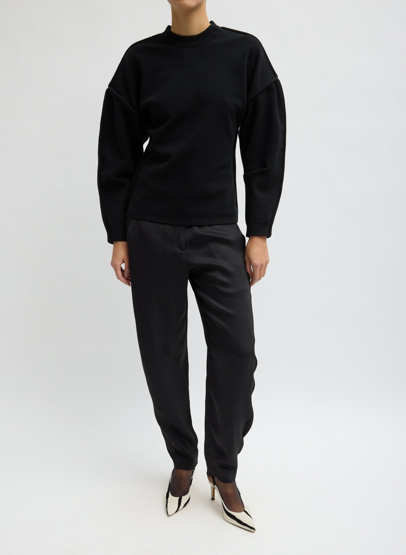Tibi relaxed puddle-hem trousers in eco-conscious viscose at Alas Eius