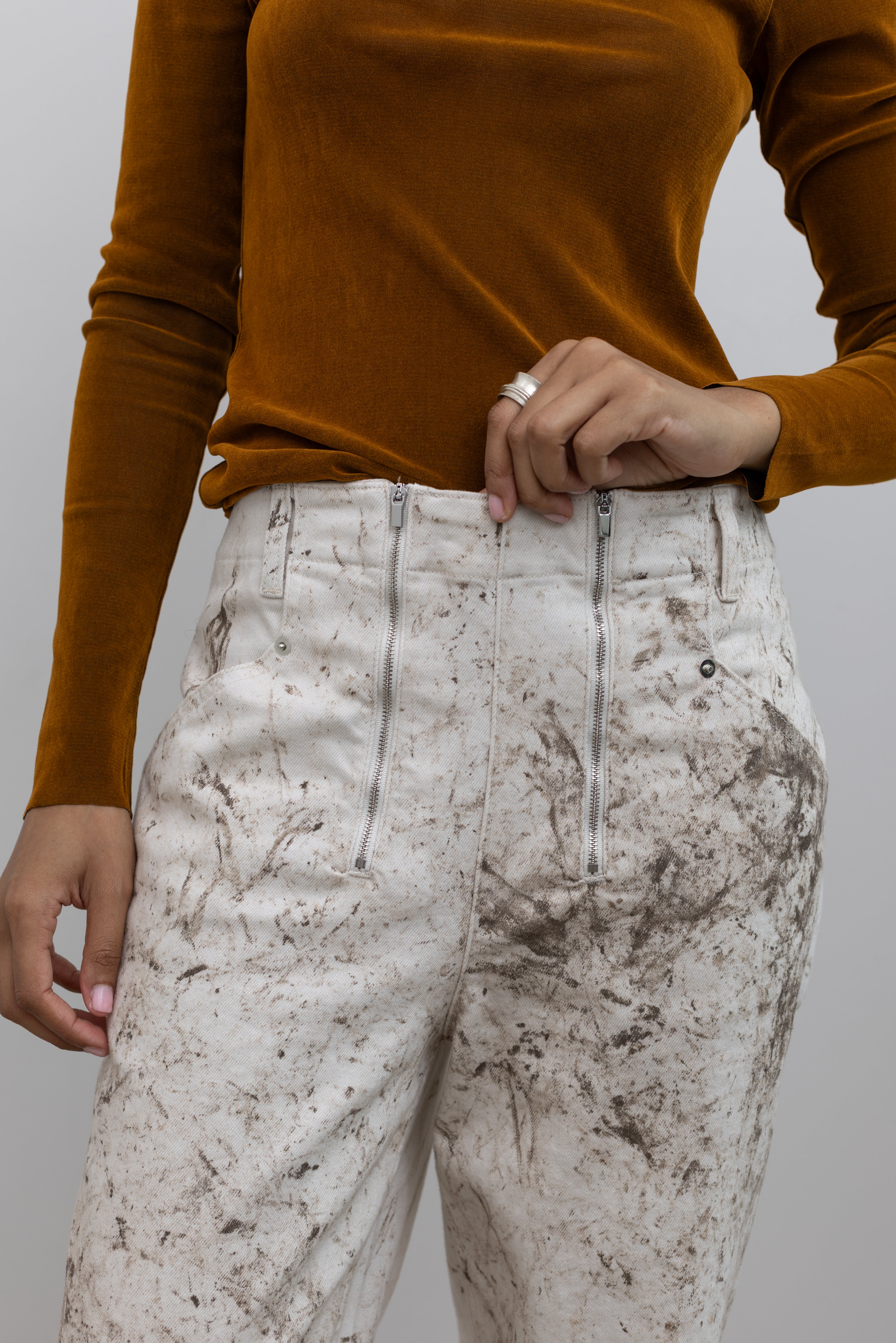 tibi textured Calcimin denim pants at alas eius