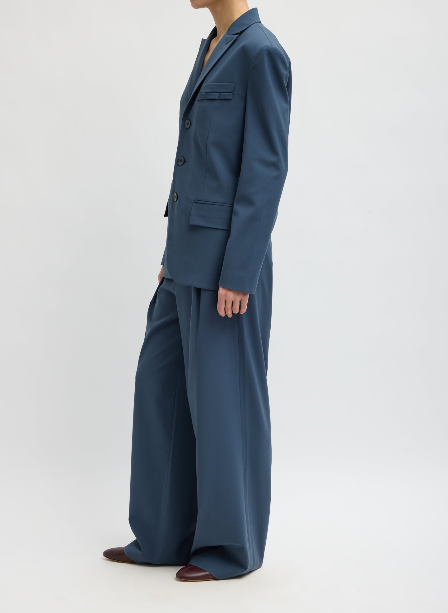 Tibi Tropical Wool Dennis Cutout Blazer with contemporary menswear-inspired silhouette and elevated designer outerwear at Alas Eius
