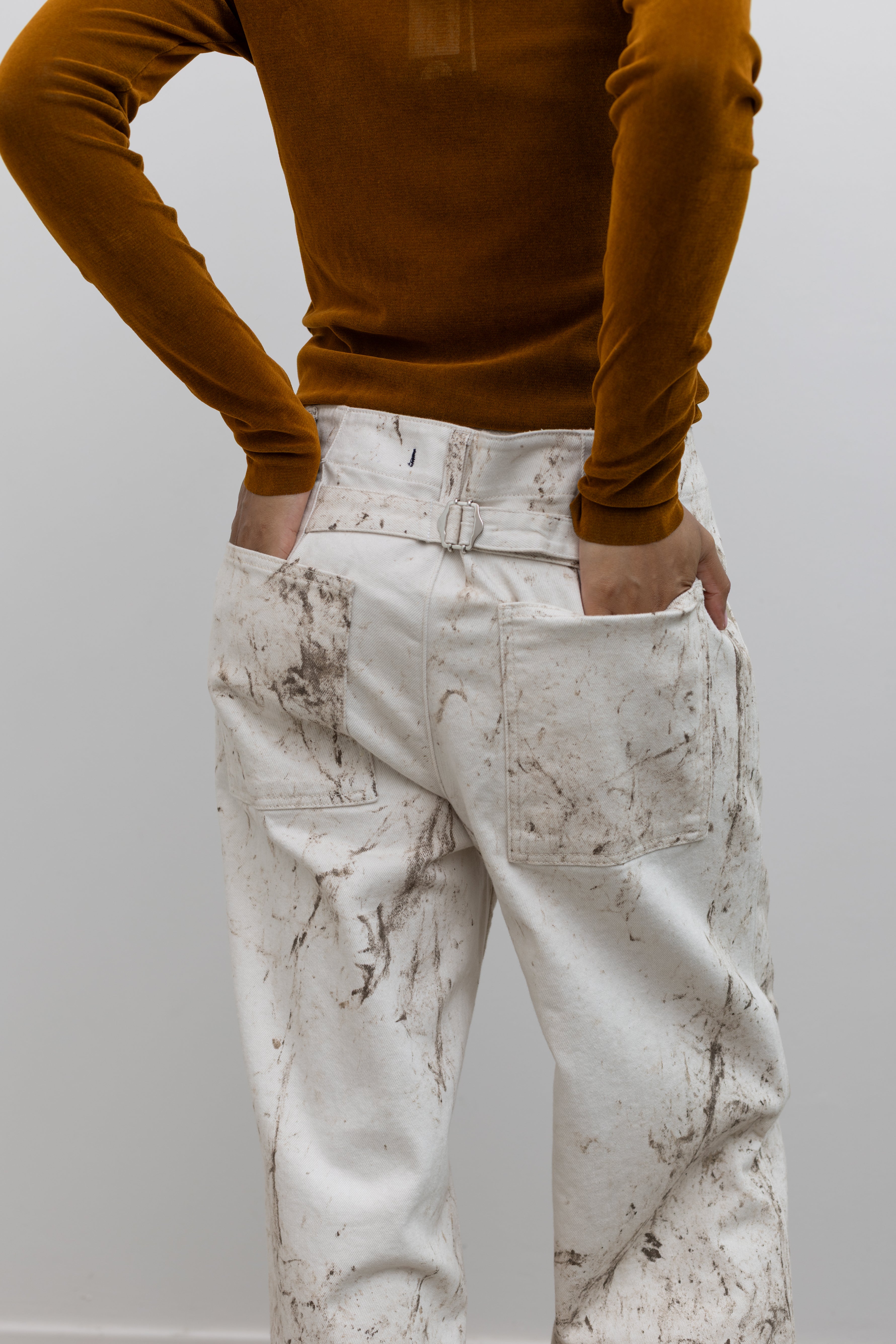 tibi wide-leg Calcimin denim trousers at alas eius