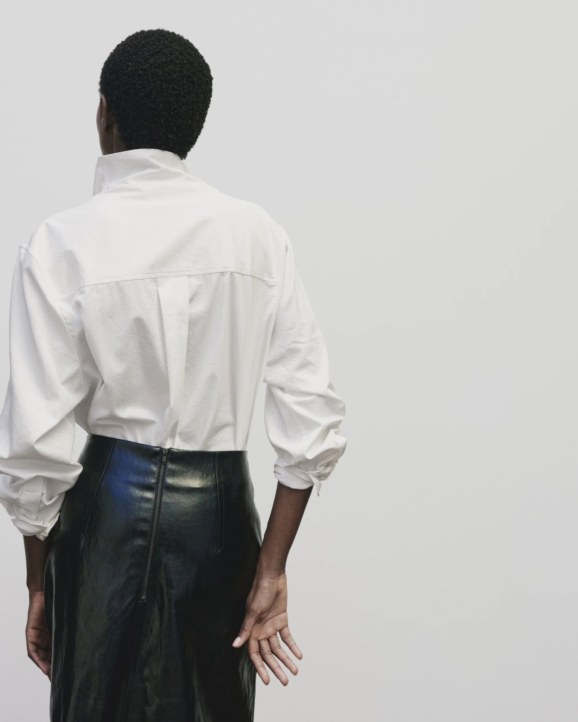 White Asymmetric Cotton Shirt