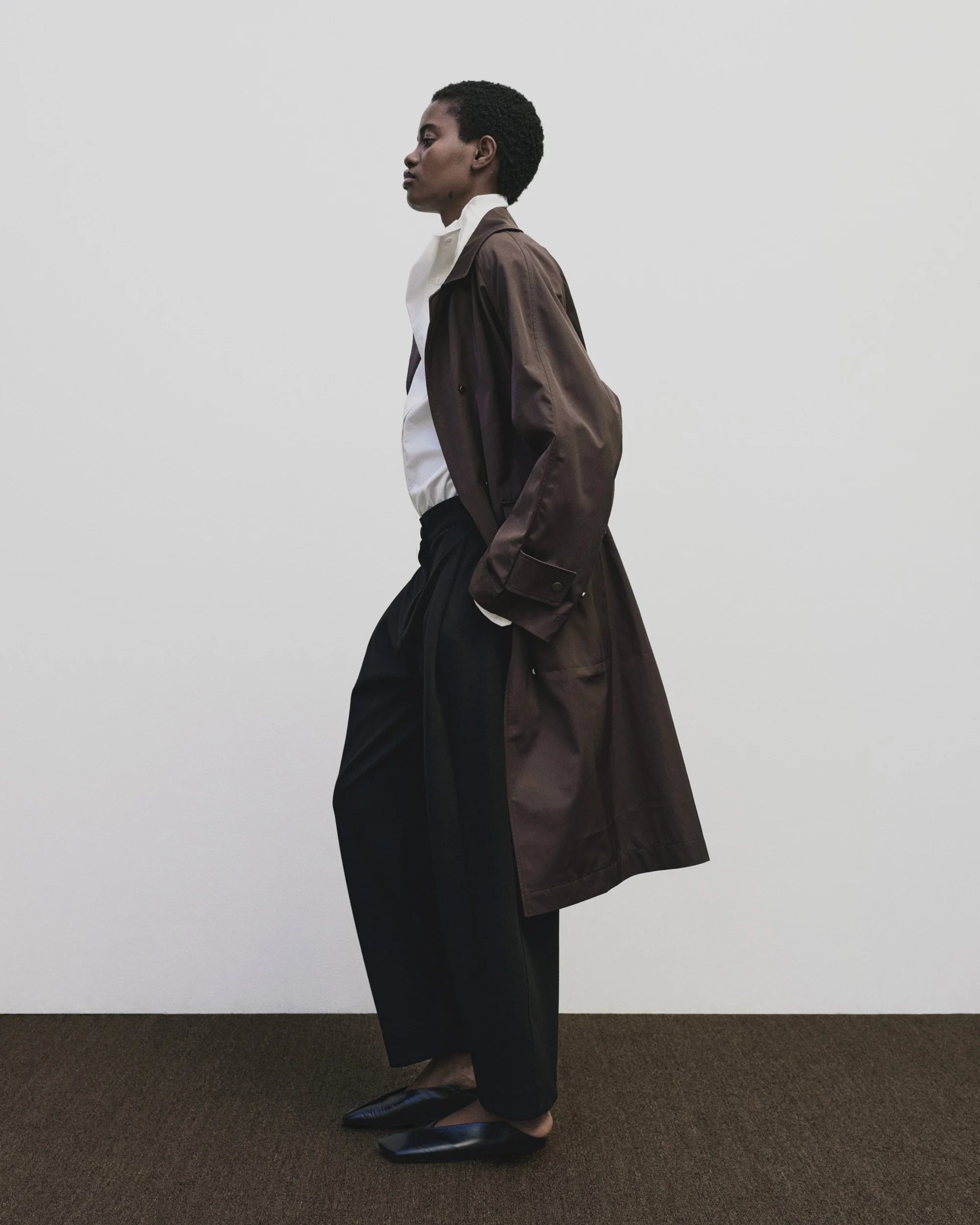 Burgundy Oversized Trench Coat