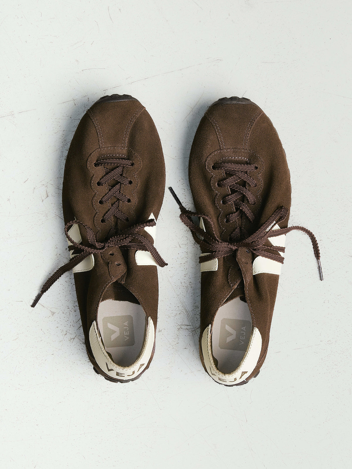 VEJA Cateyes sneaker with blue and brown laces at Alas Eius