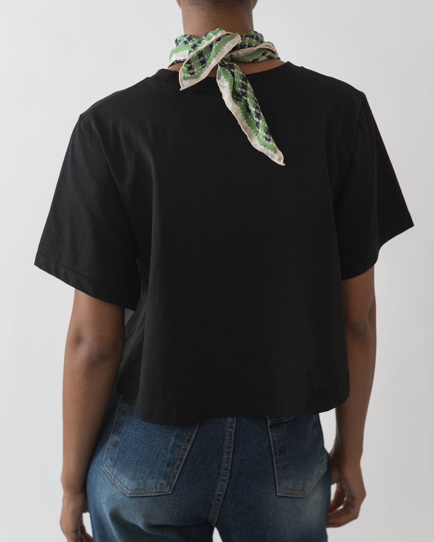 Black Relaxed Cropped T-Shirt